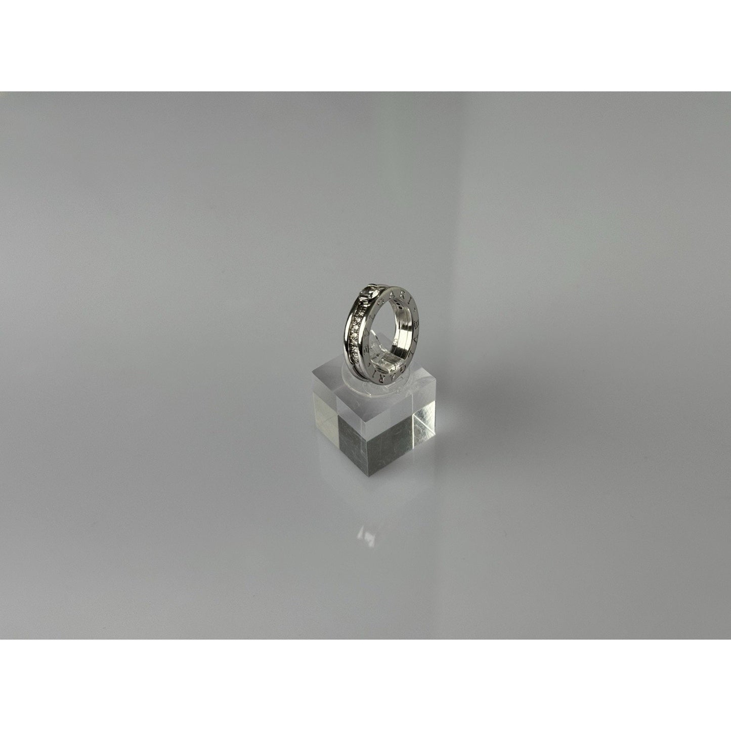 BVLGARI B.zero1 Diamond Engagement Ring in 18K White Gold, size 5.25