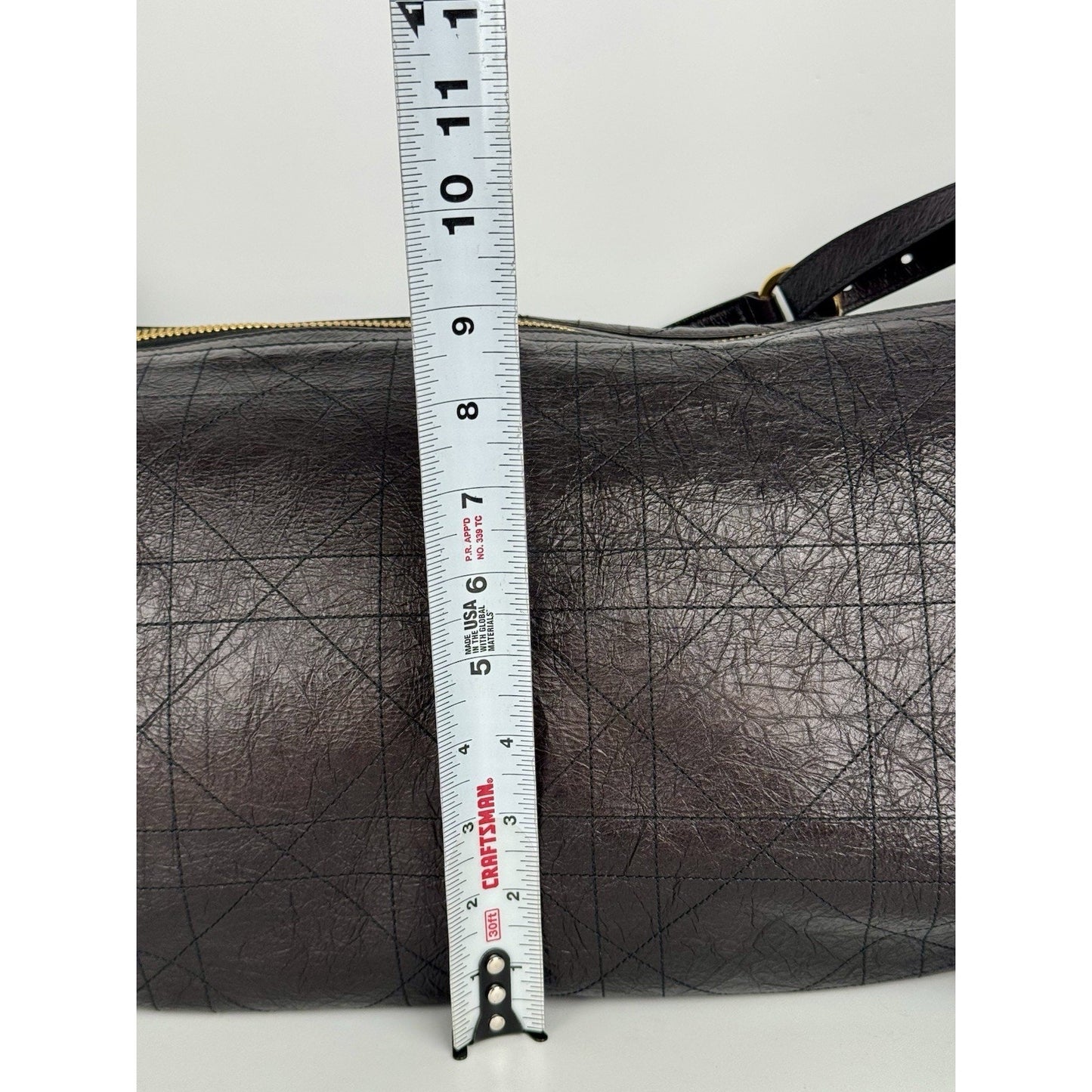 Christian Dior D-Journey Bag Eggplant Crinkled Calfskin Gold Hardware