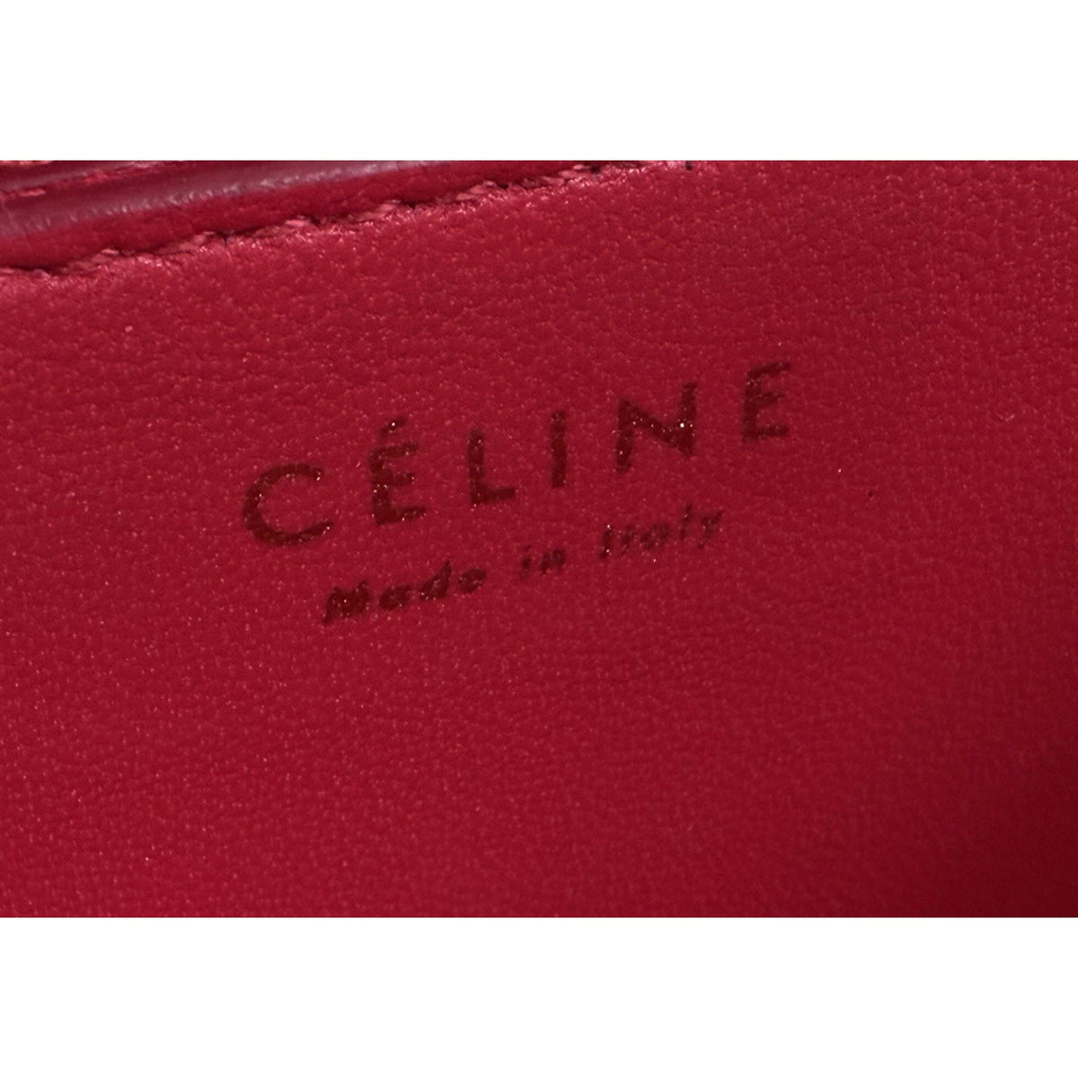 Celine Medium Classic Box Flap Shoulder Bag Red Python Leather Gold Hardware C-1