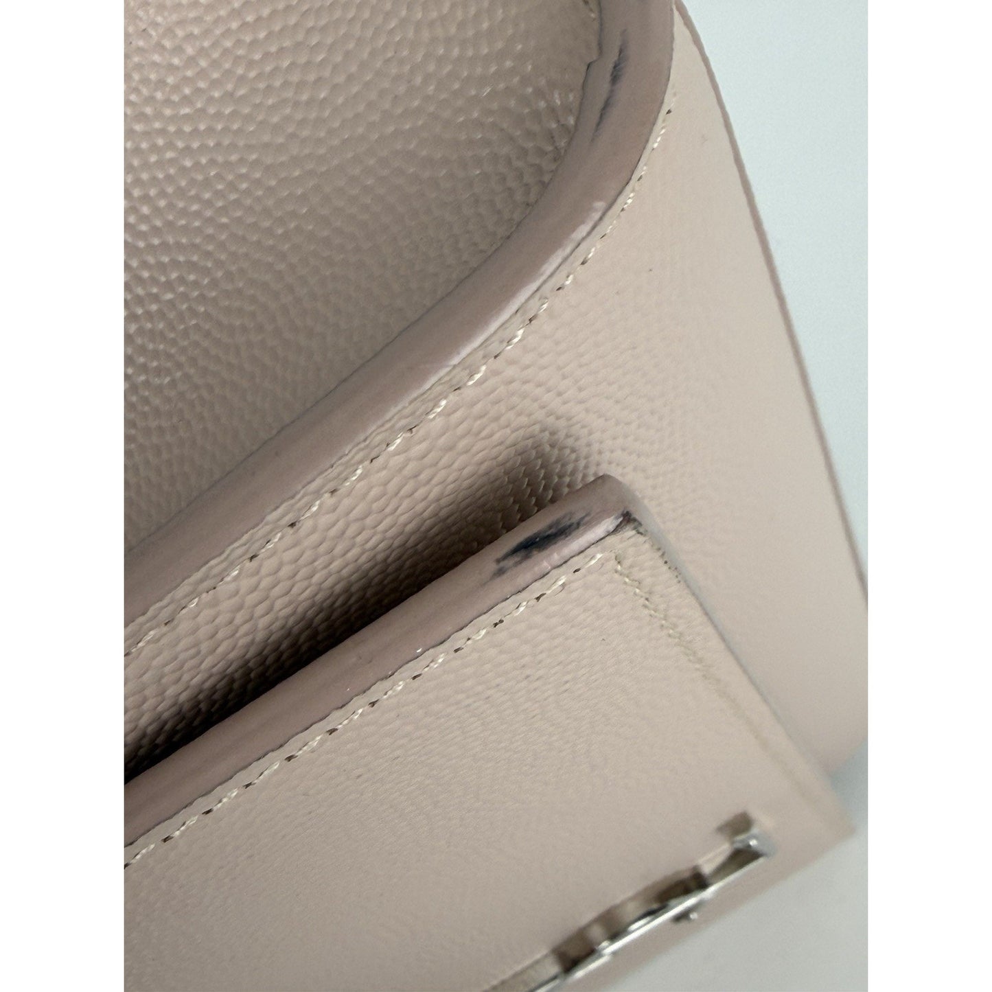 Saint Laurent Kate Shoulder Medium Bag Grained Marble Pink Leather S