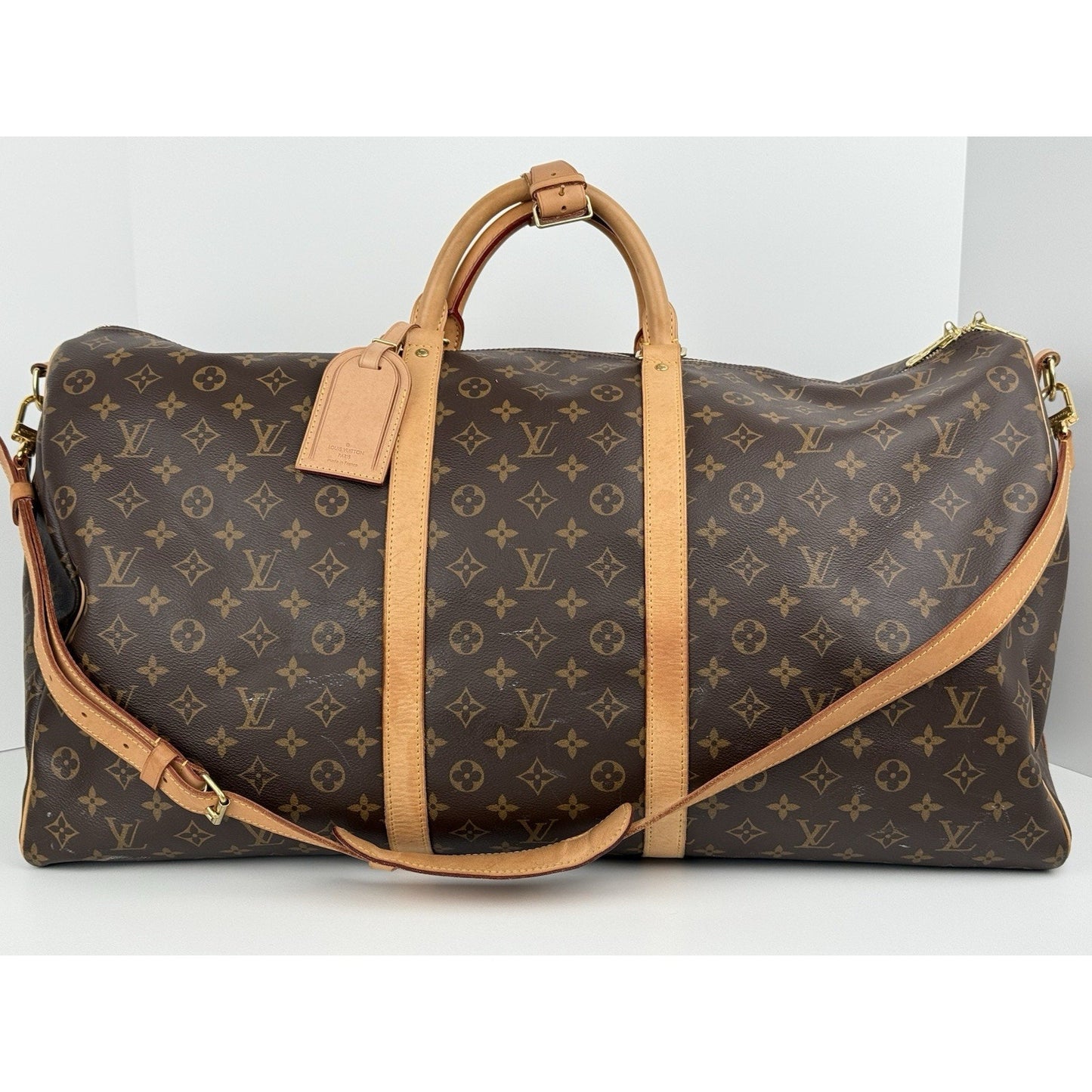Louis Vuitton Keepall Boston Duffle 60 Brown Canvas
