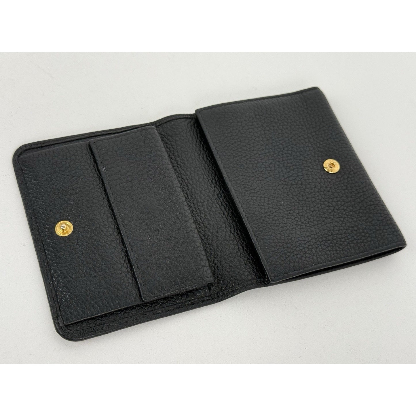 Prada Small Grain Leather Trifold Wallet