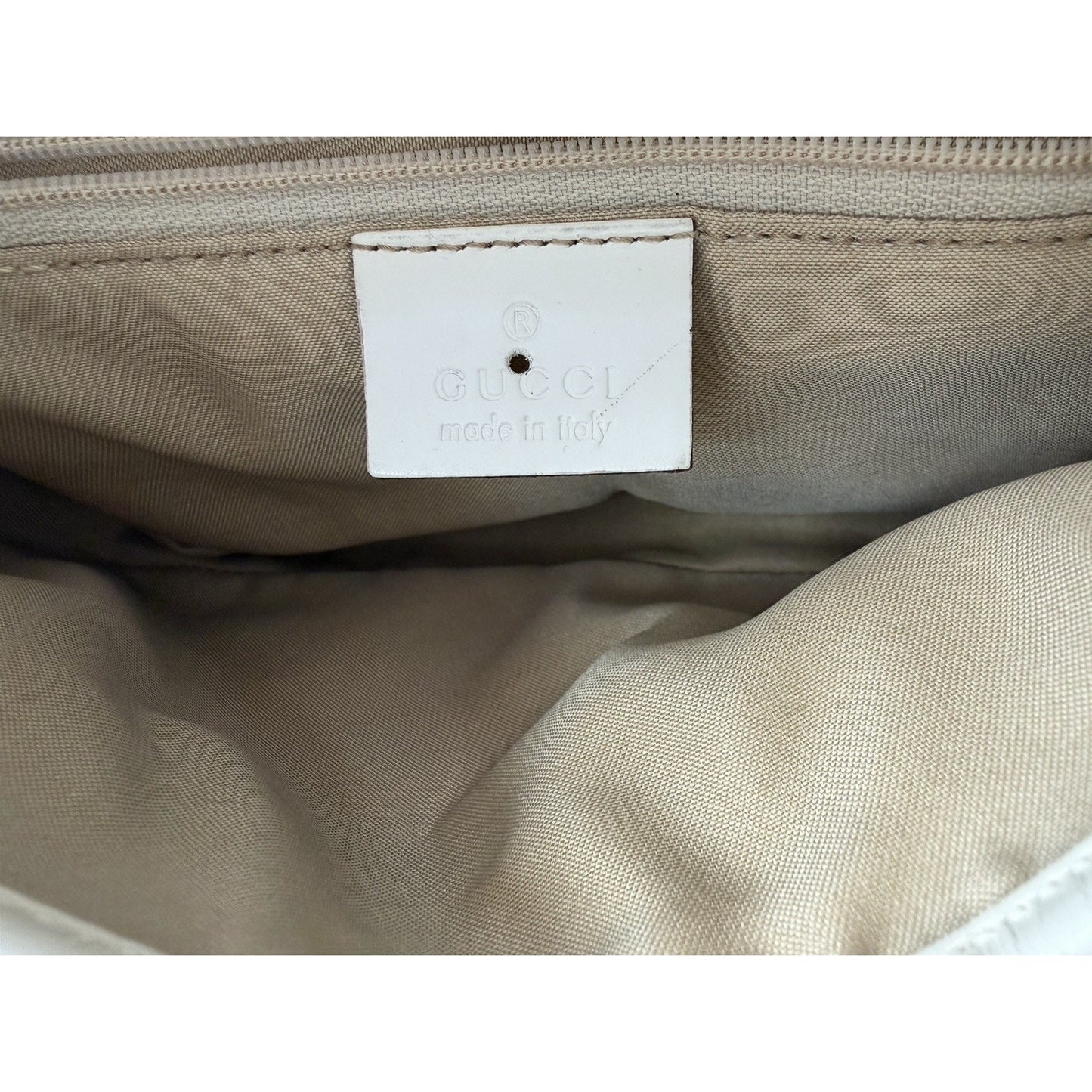 Gucci Mini Jackie O Shoulder Bag Neutral GG Monogram Canvas & Leather Trim S03