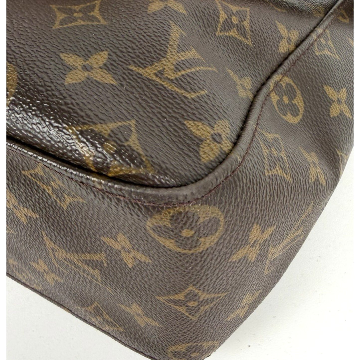 Louis Vuitton Monogram Looping GM Bag in Brown Coated Canvas 1999 S