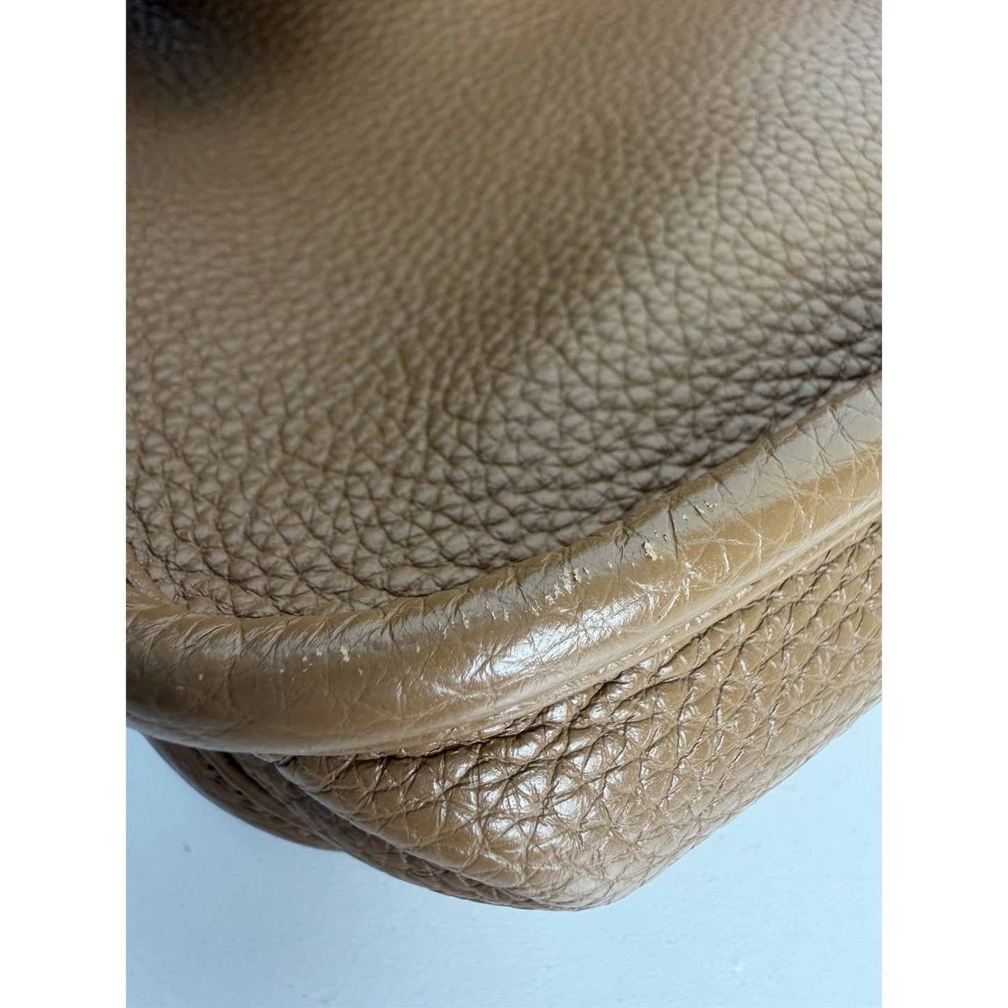Prada Vitello Daino Soft Mini Hobo Messenger Bag in Caramel Brown Leather