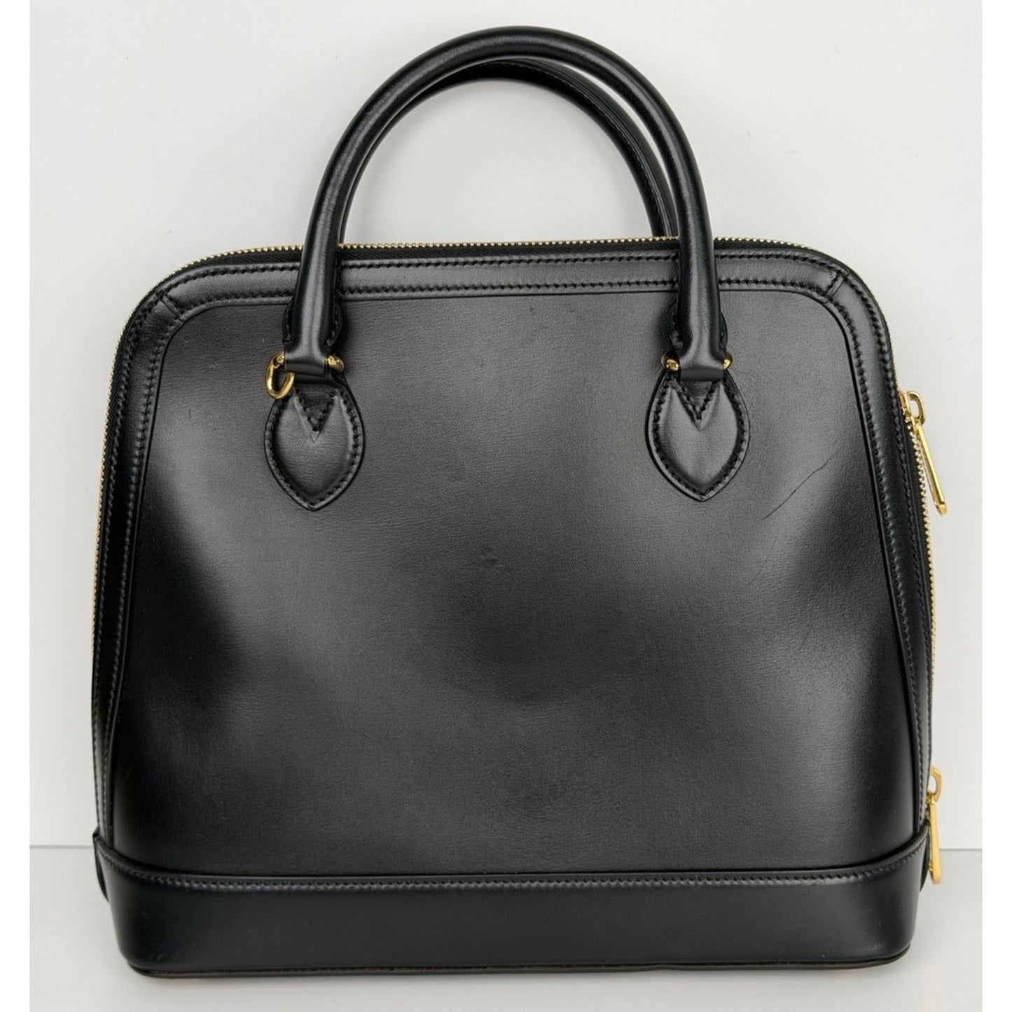 LAYAWAY Gucci Horsebit 1955 Medium Top Handle Bag in Black Smooth Leather C5