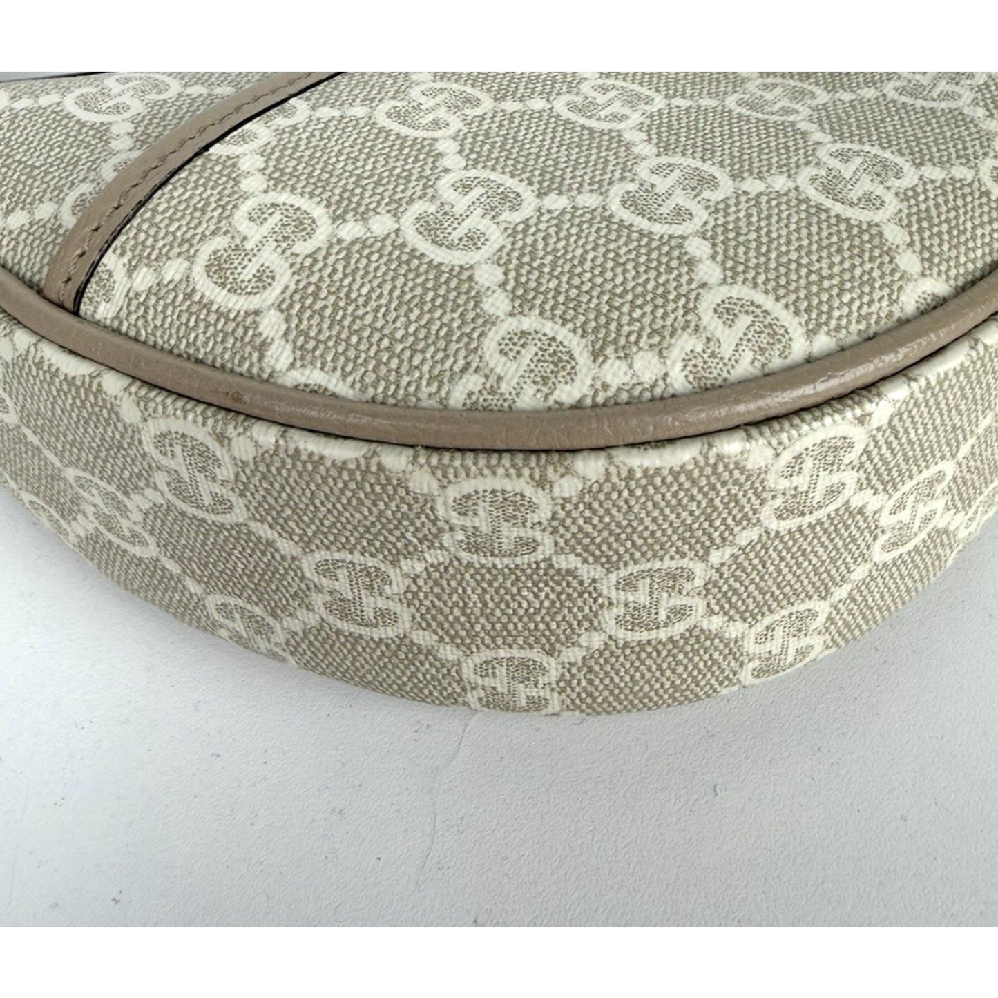 Gucci GG Supreme Crescent Mini Half-Moon Shoulder Bag in Coated Canvas S-07