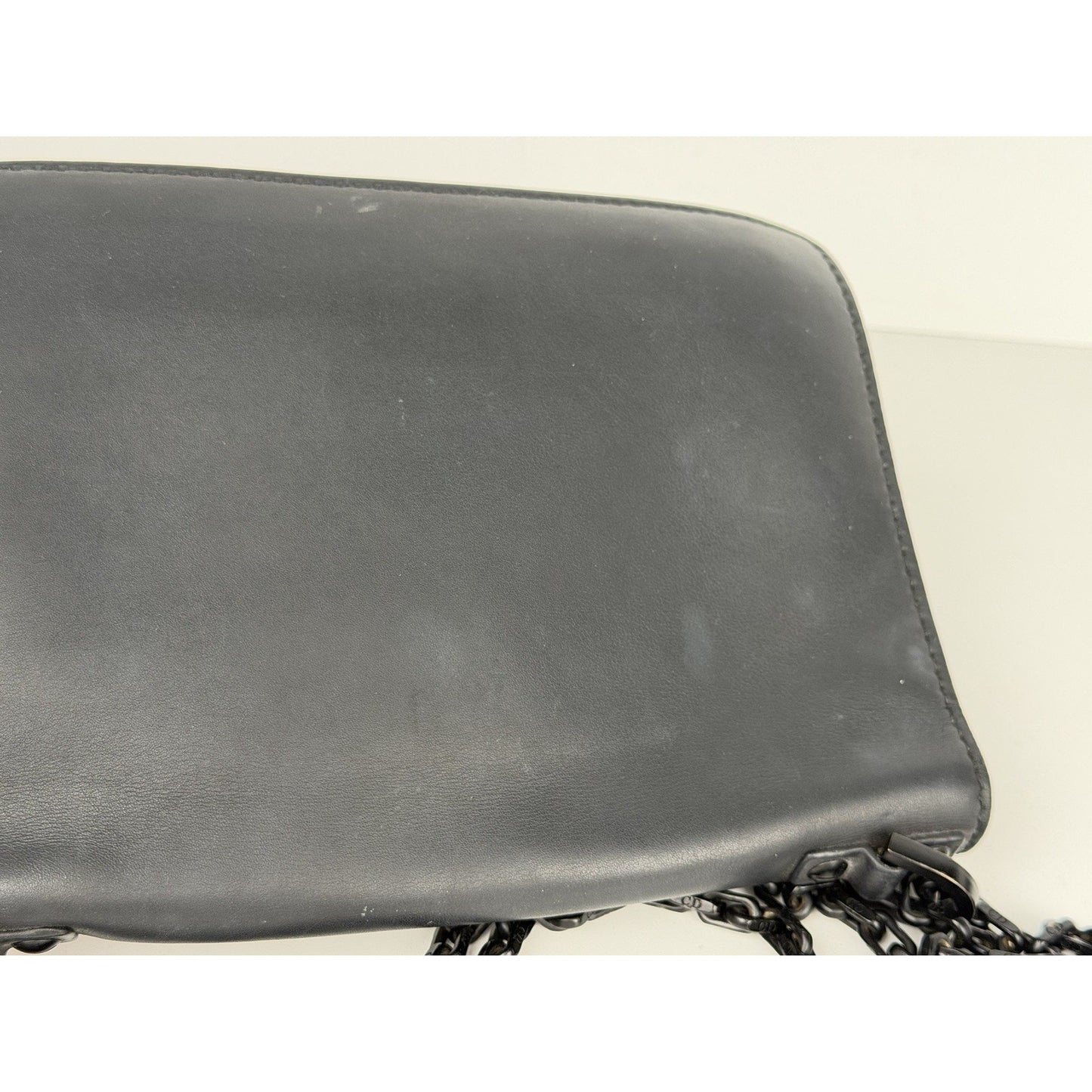 Christian Dior Ultra Matte Calfskin J'Adior Chain Flap Bag in Black