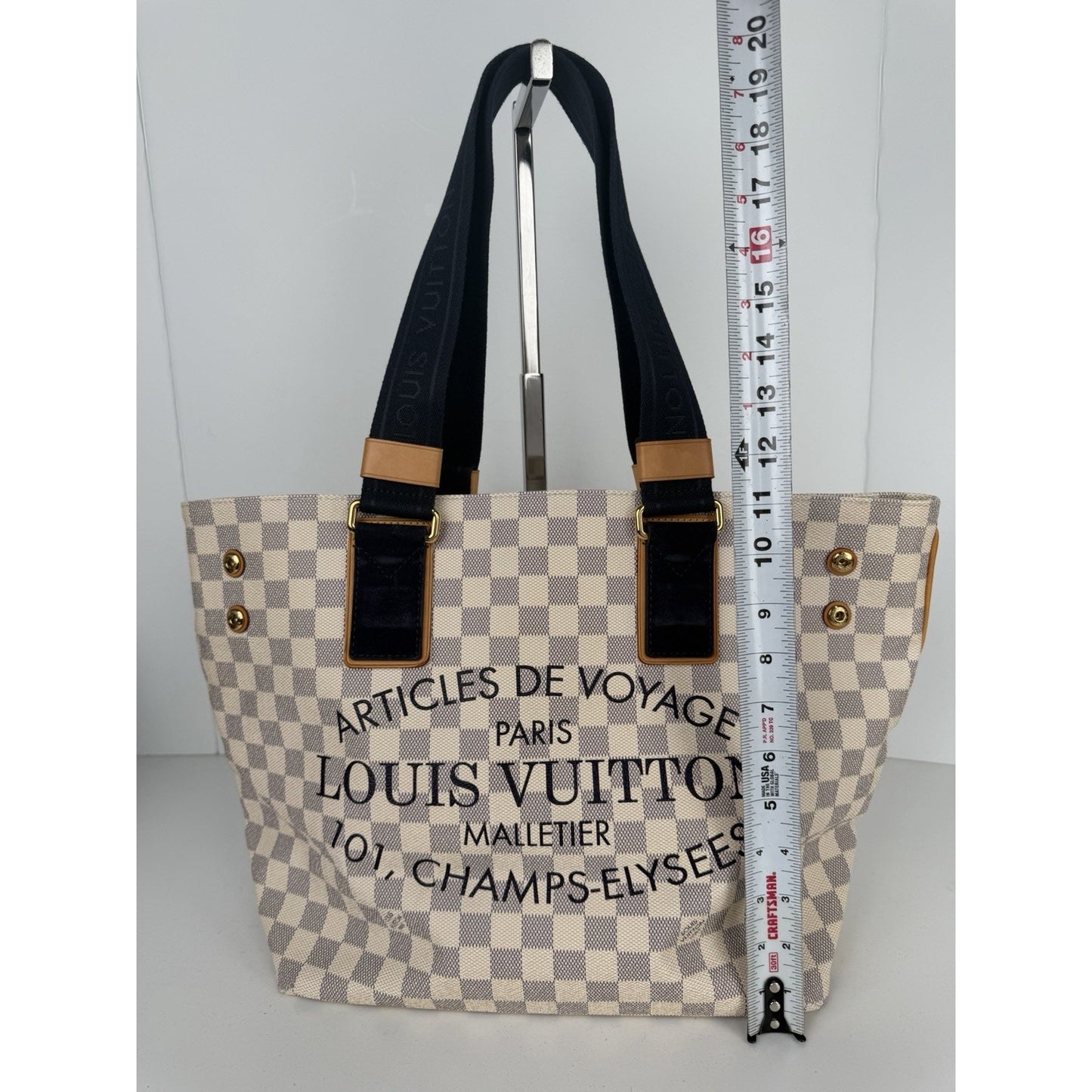 Louis Vuitton Beach Cabas PM Tote Bag in Damier Azur Coated Canvas 2012 E-8