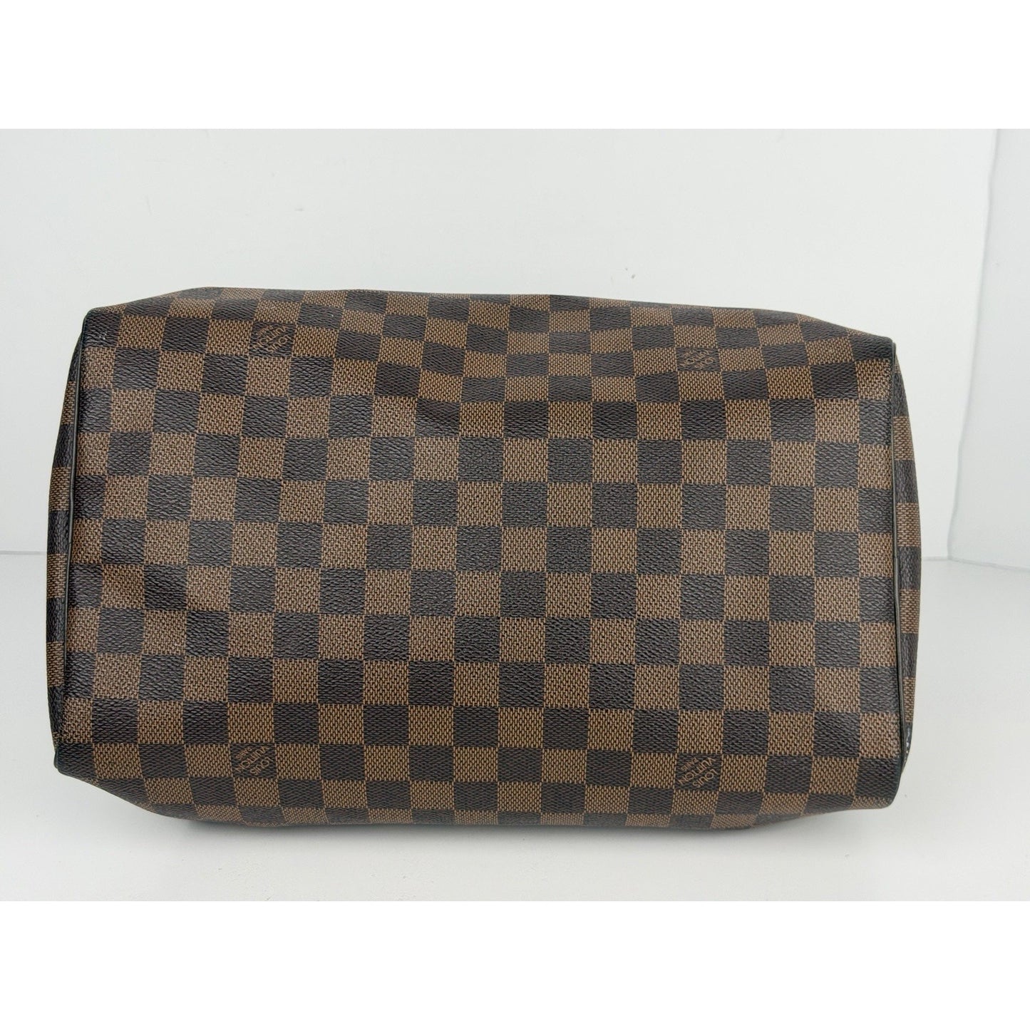 Louis Vuitton Speedy Shoulder Bag 30 Damier Ebene Canvas & Red Interior 2011 S22