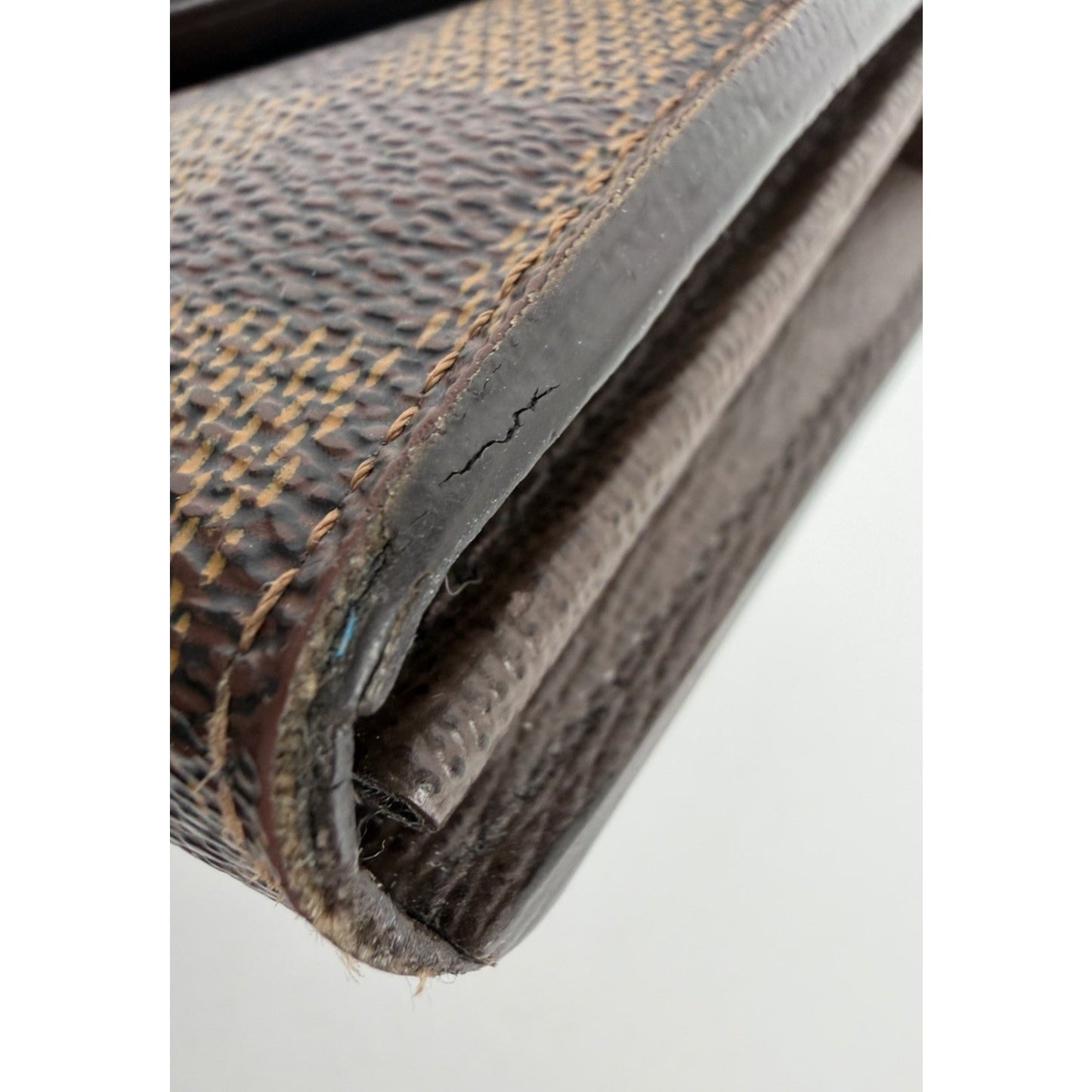 Louis Vuitton Sarah Wallet Damier Ebene Checkered Pattern Canvas S