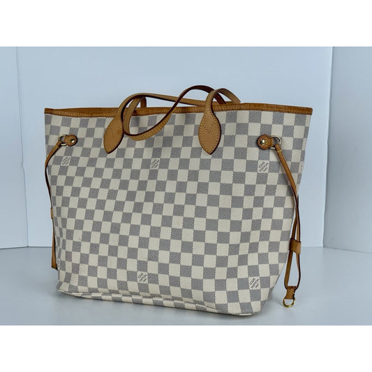 Louis Vuitton Neverfull Tote Bag Damier Azur Canvas D-2
