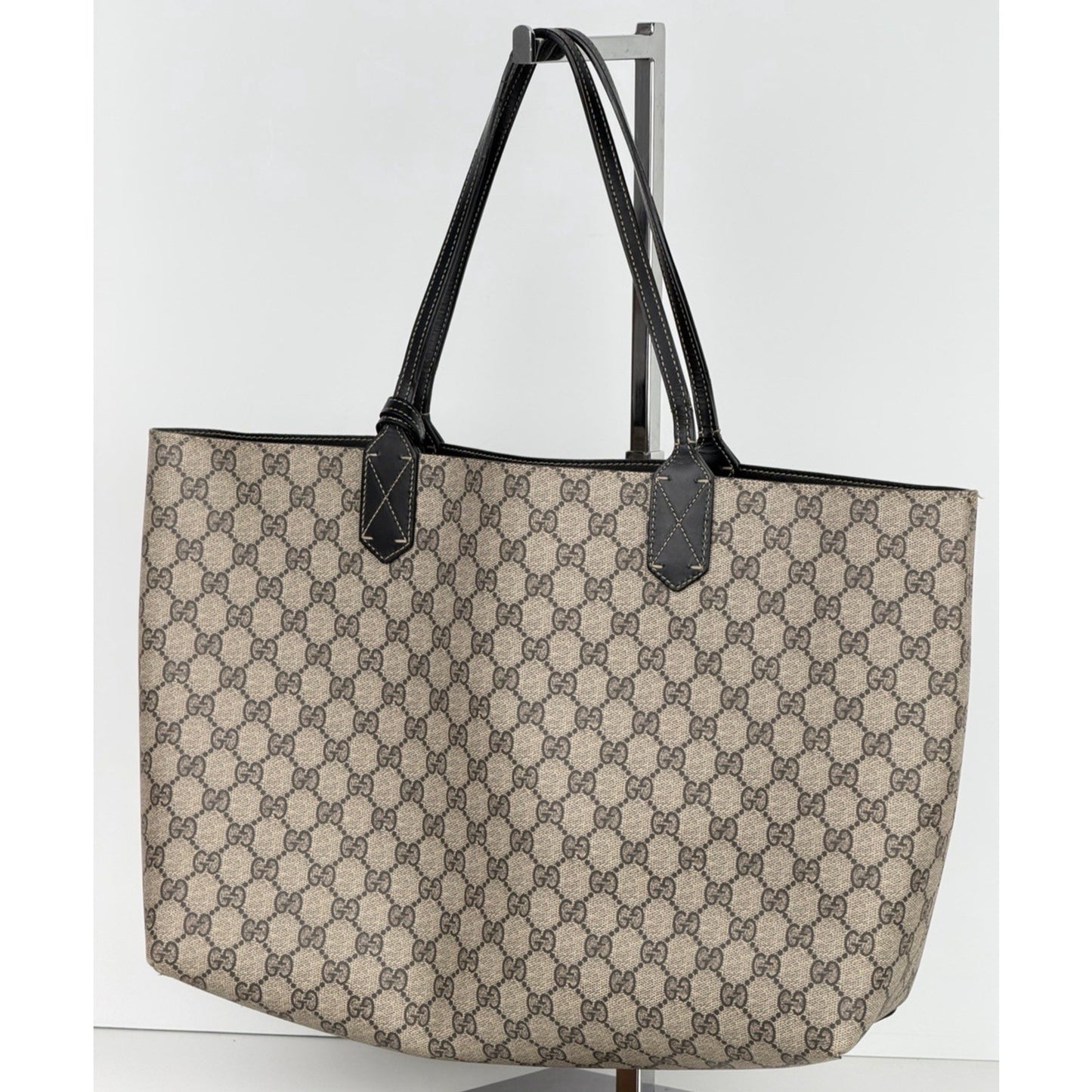 Gucci GG Monogram Coated Canvas Reversible Tote Black S
