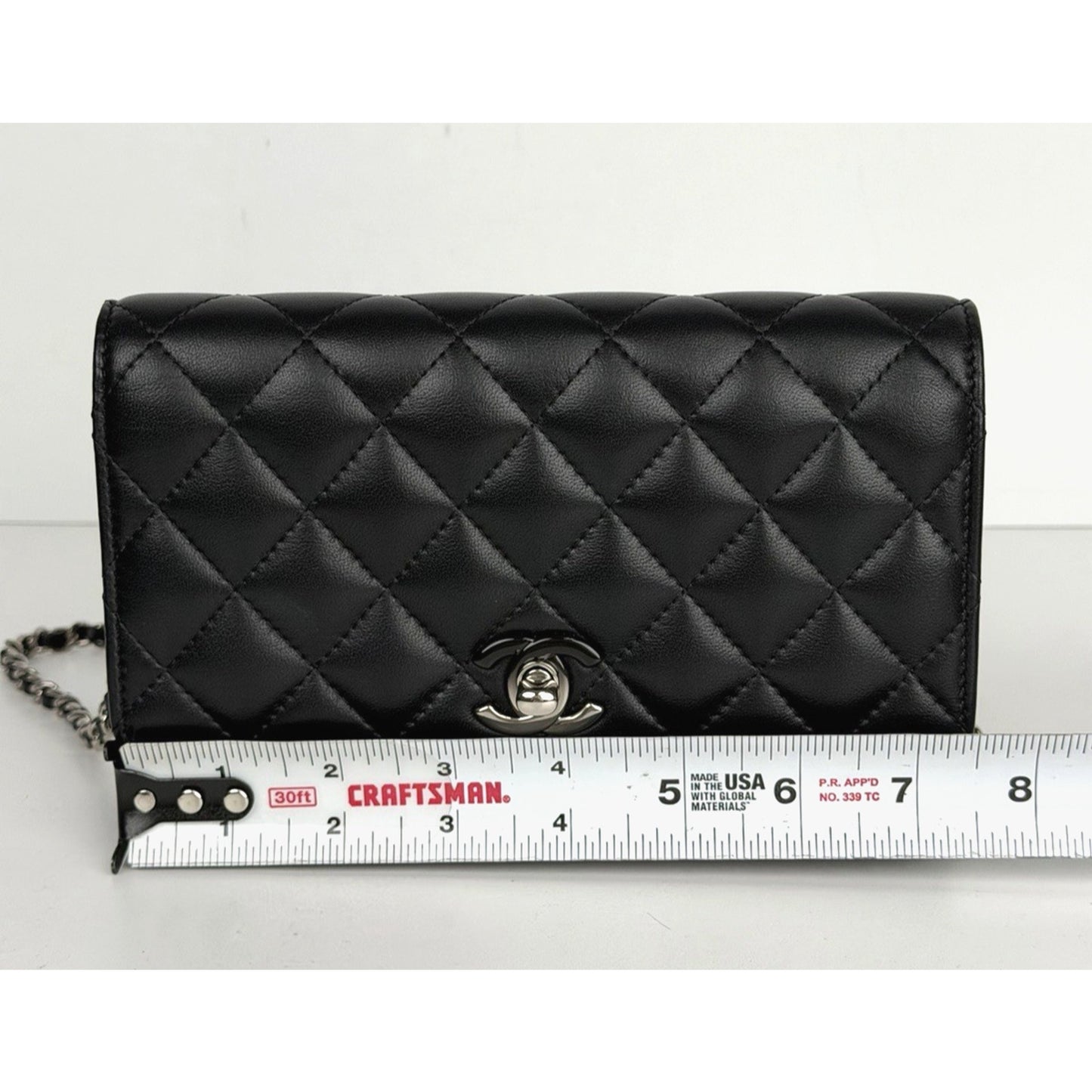 Chanel Classic Wallet on Chain Black Quilted Lambskin Leather NFC R1
