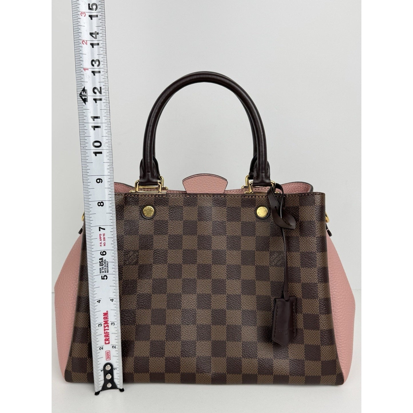 Louis Vuitton Damier Ebene Taurillon Brittany Magnolia Handbag