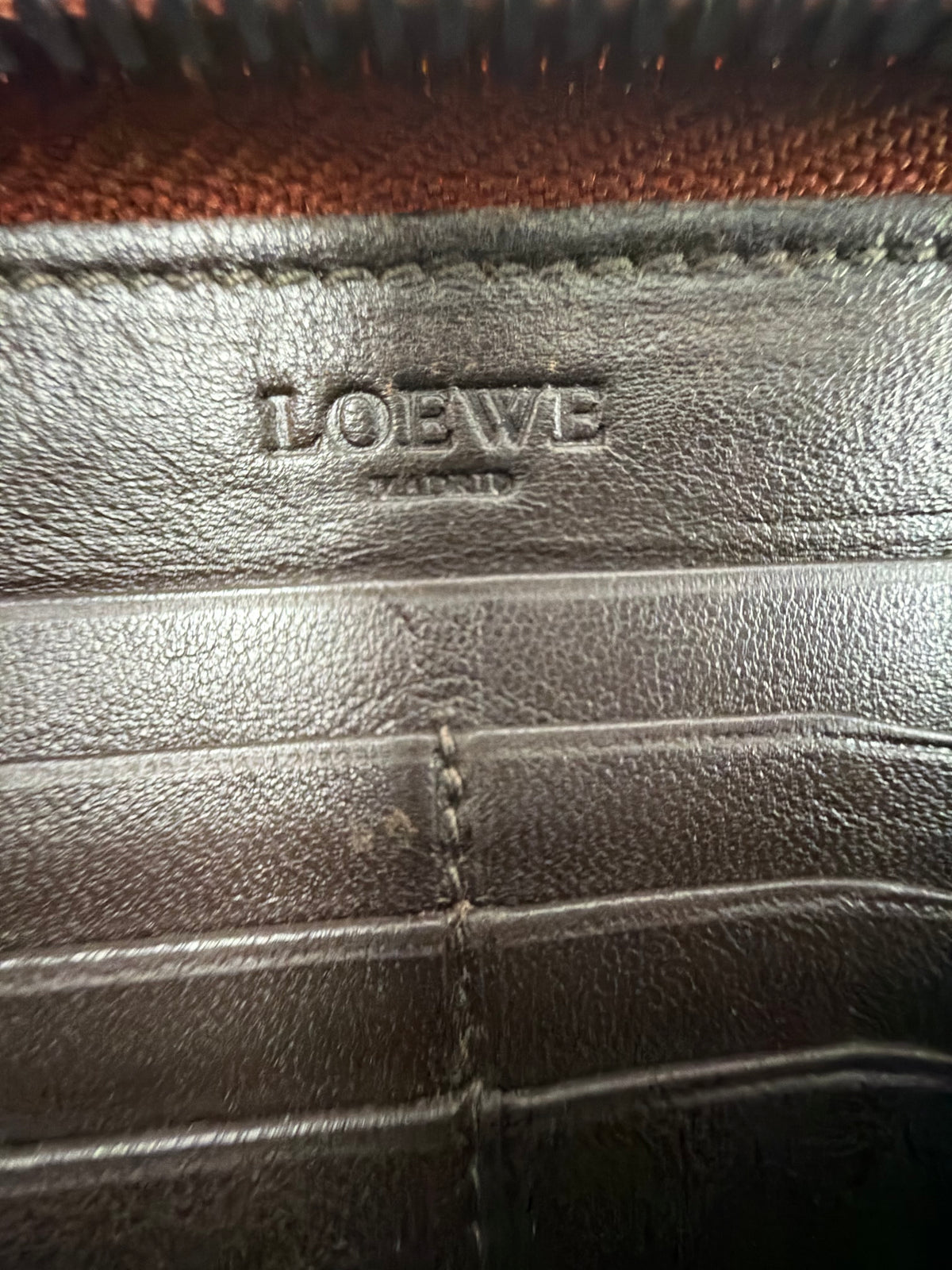 Loewe Zip-A round Long Wallet Loewe in Brown Leather K3