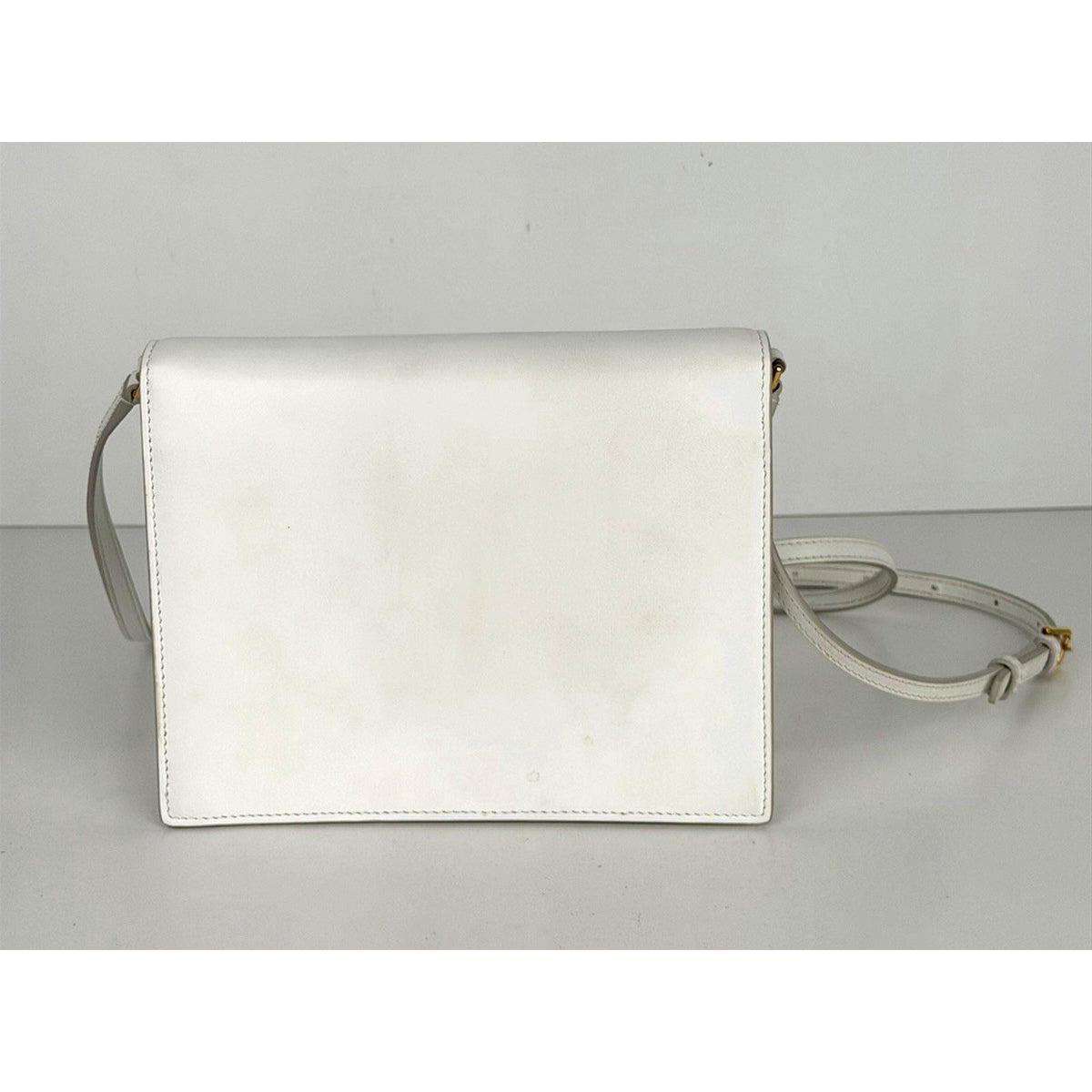 Dolce & Gabbana Small DG Logo Crossbody Bag in Calfskin White Leather S-13