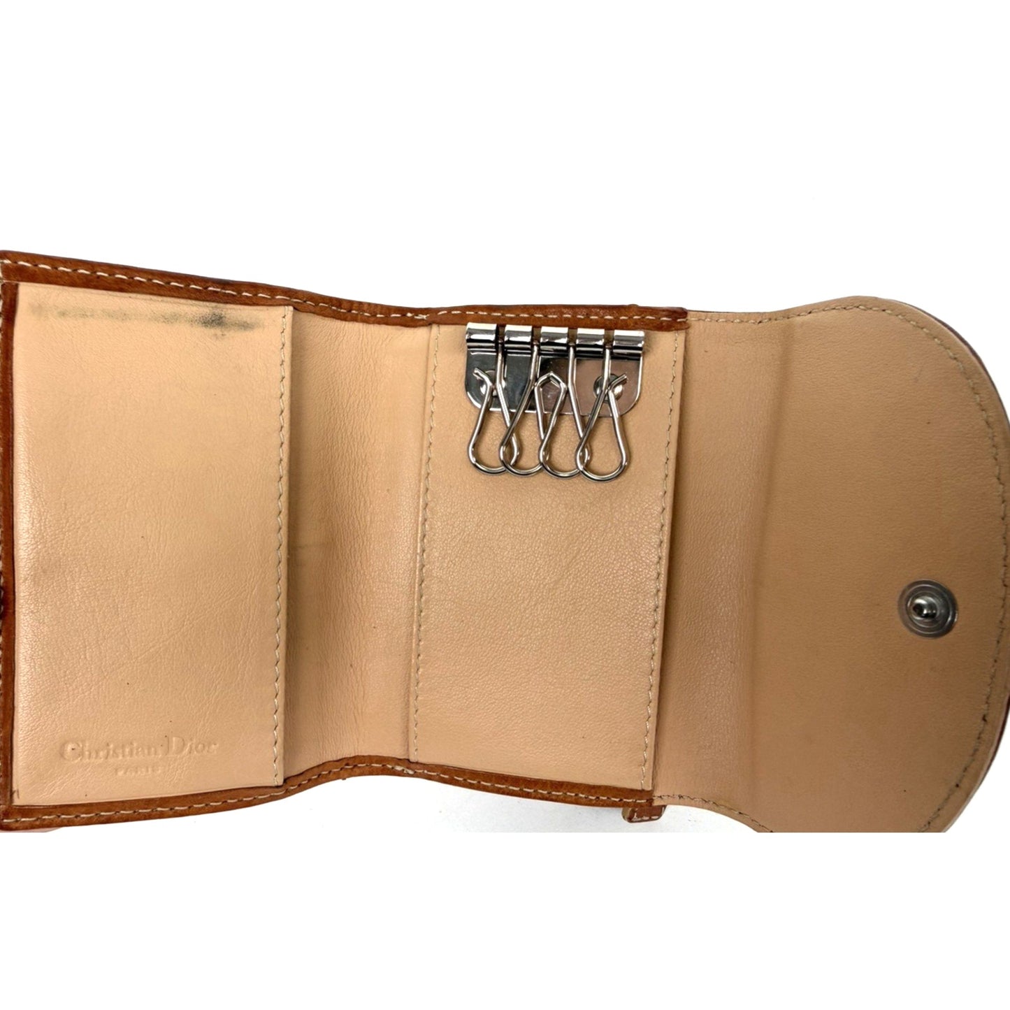 Christian Dior Trotter Romantique Diorissimo Key Holder Wallet in Canvas 2007 K2