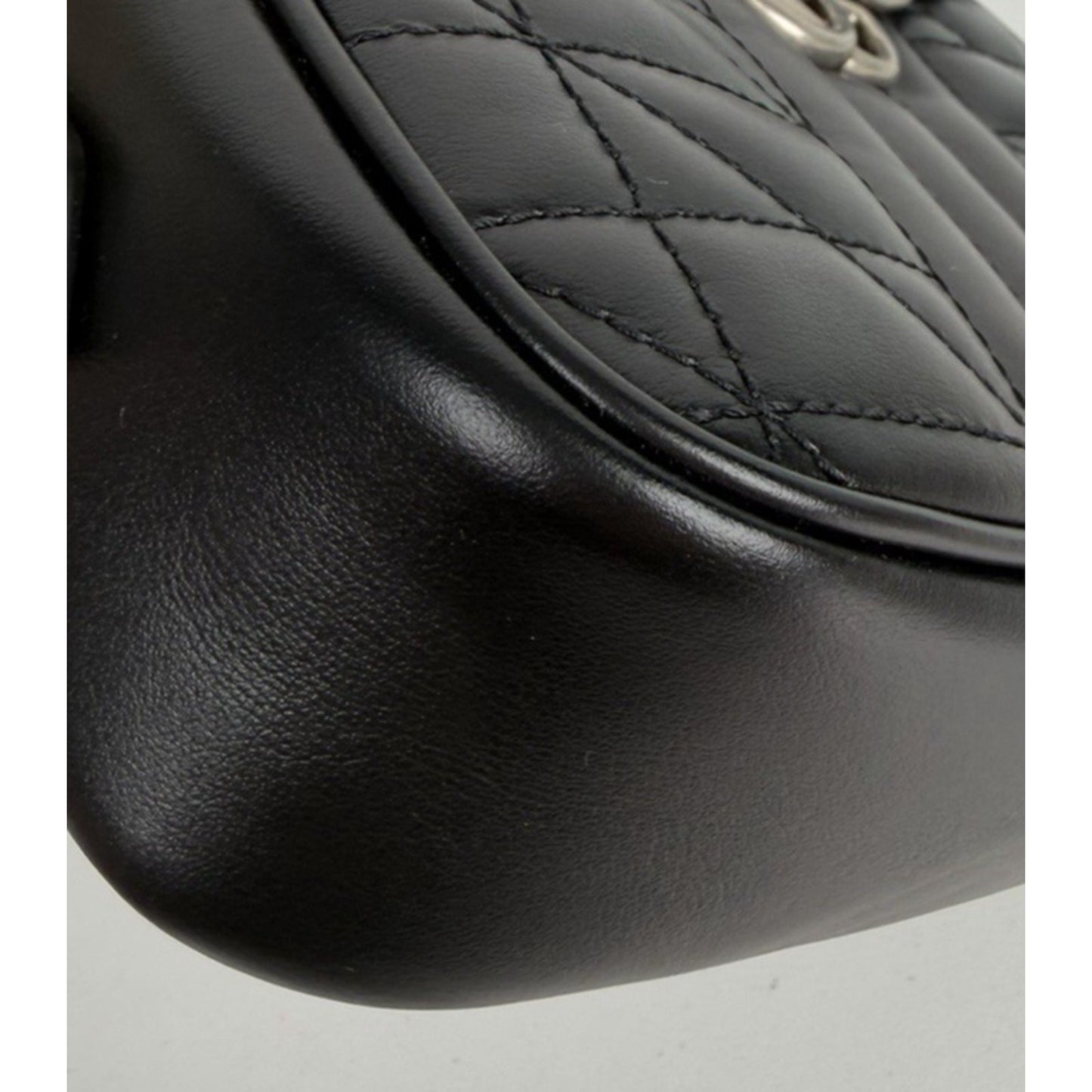 Gucci GG Marmont Mini Camera Crossbody Bag in Black Matelasse Leather S-14