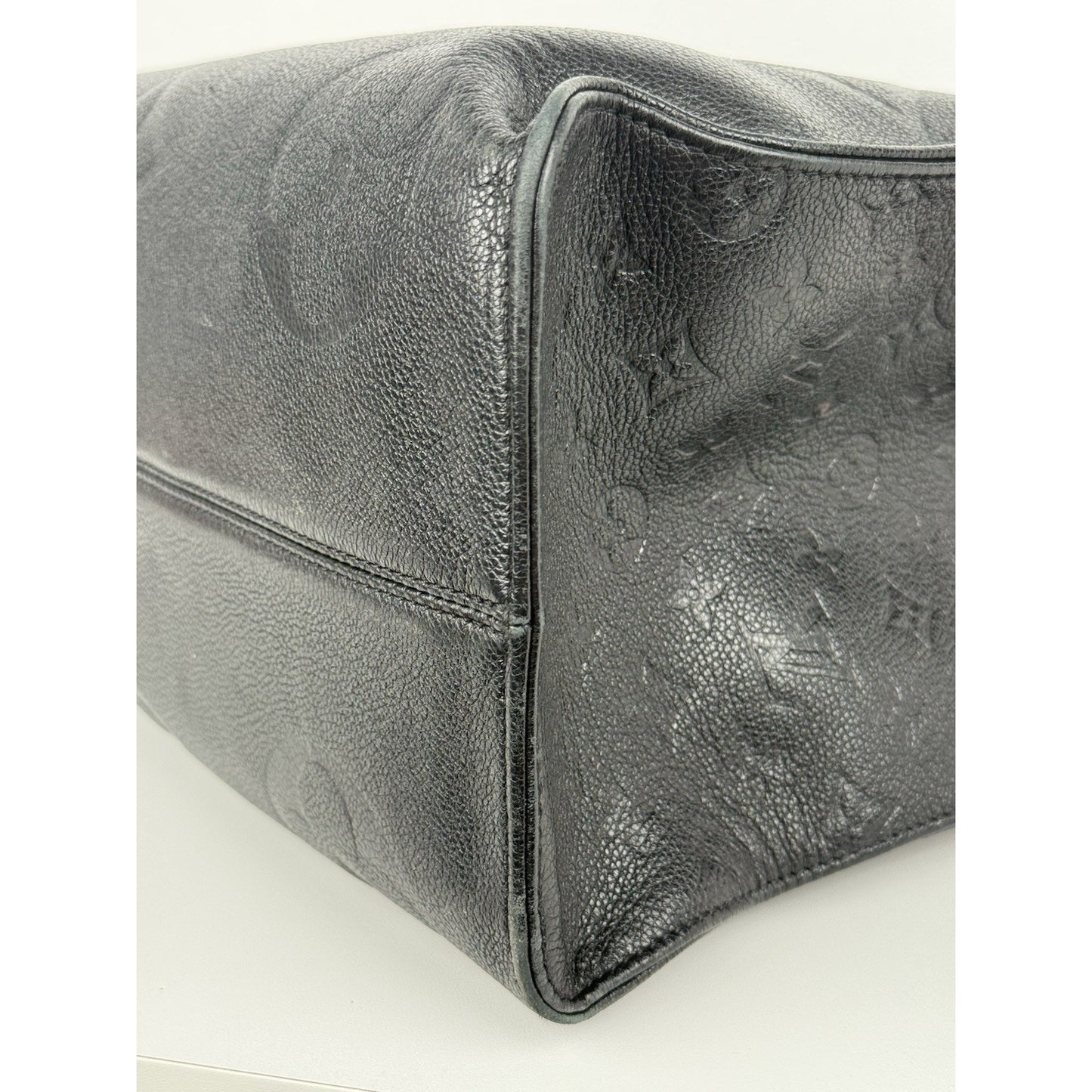Louis Vuitton Black Monogram Empreinte Leather On The Go GM Bag