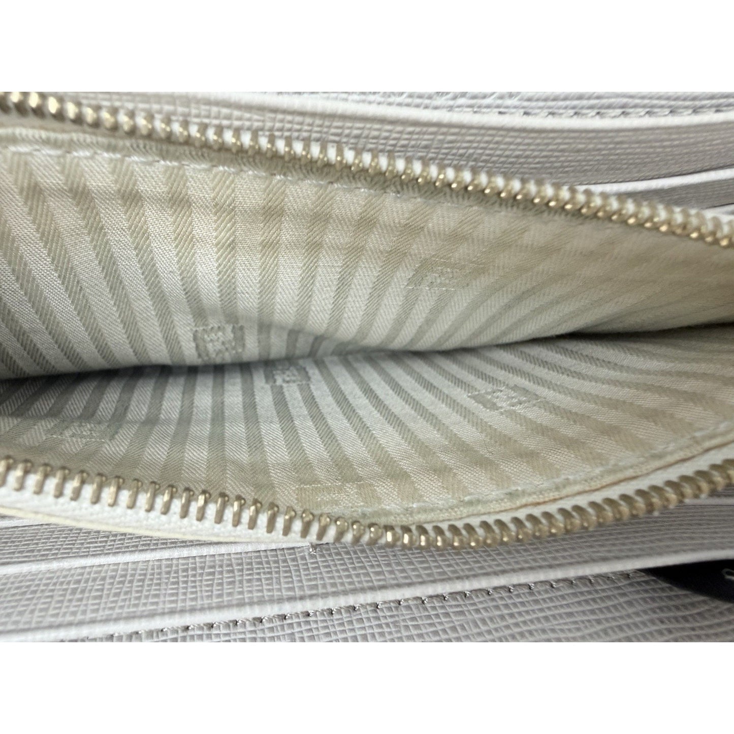 Fendi Envelope Long Wallet in White and Black Leather