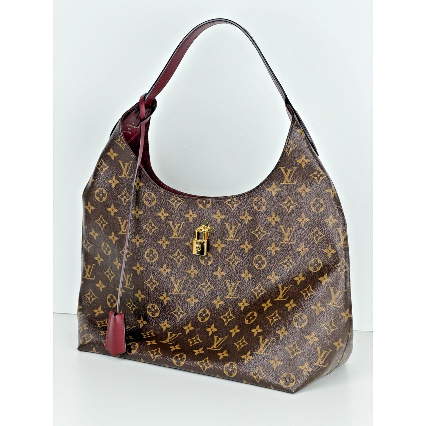 Louis Vuitton Flower Hobo Shoulder Bag in Brown Monogram Coated Canvas 2018 S