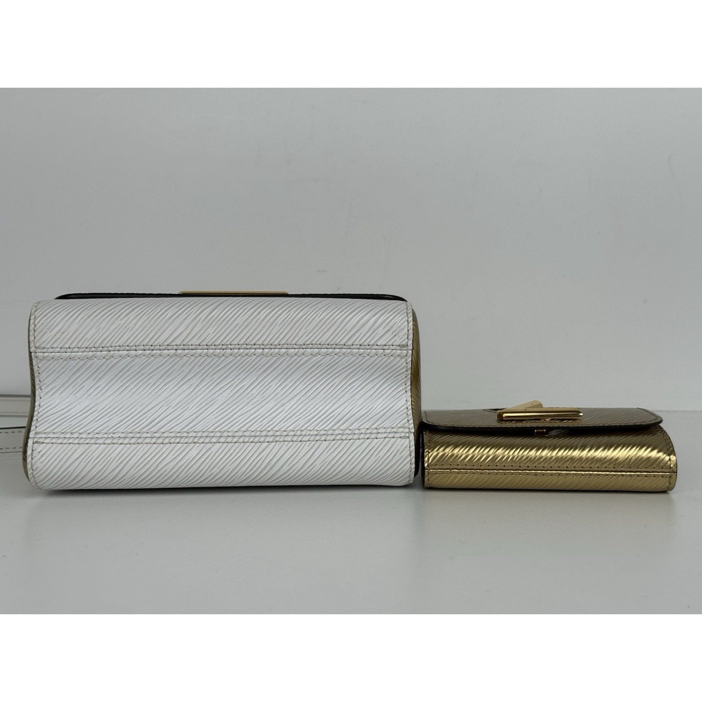 Louis Vuitton Twist PM and Twisty Epi Leather White and Gold