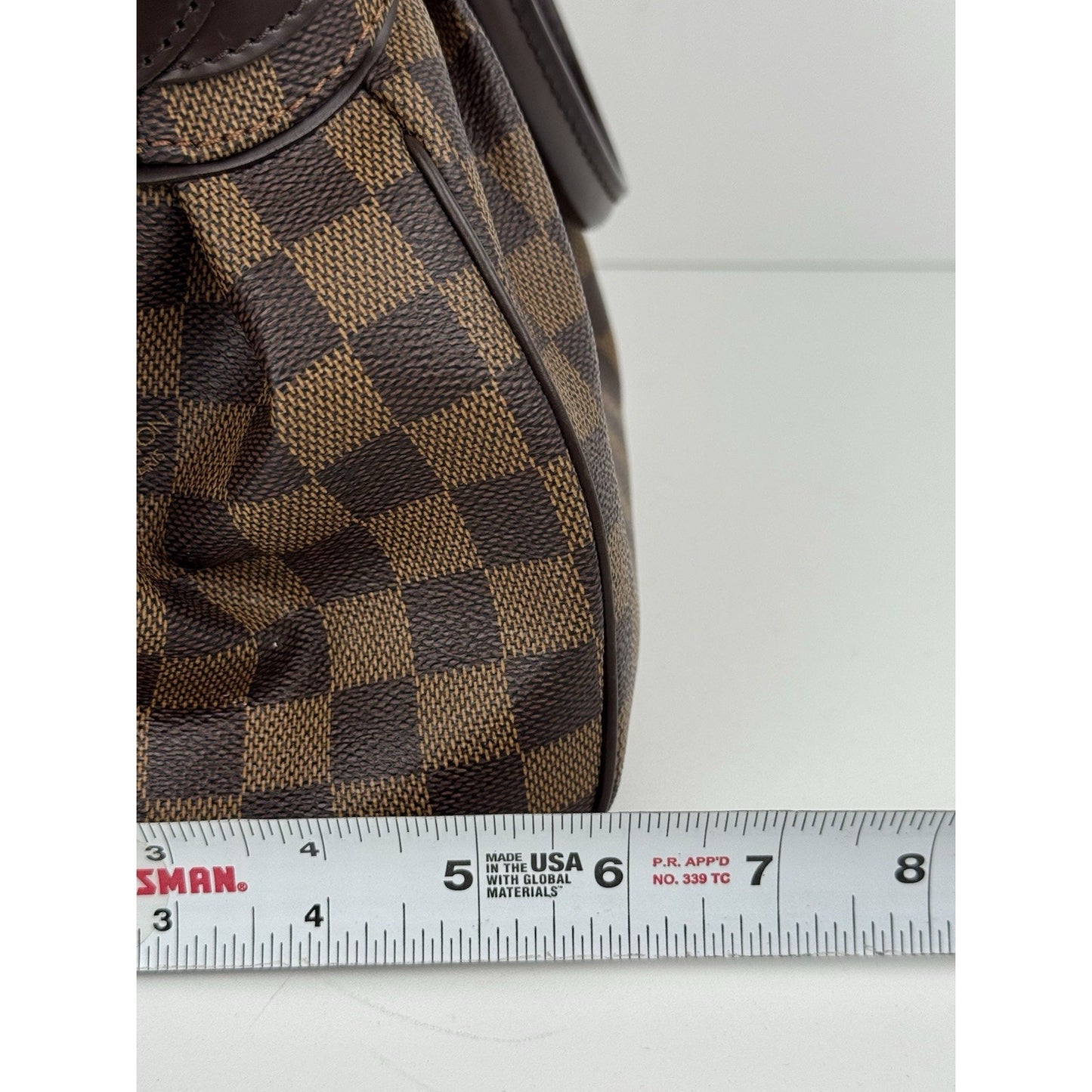Louis Vuitton Trevi Shoulder Bag PM Brown Canvas Damier Ebene