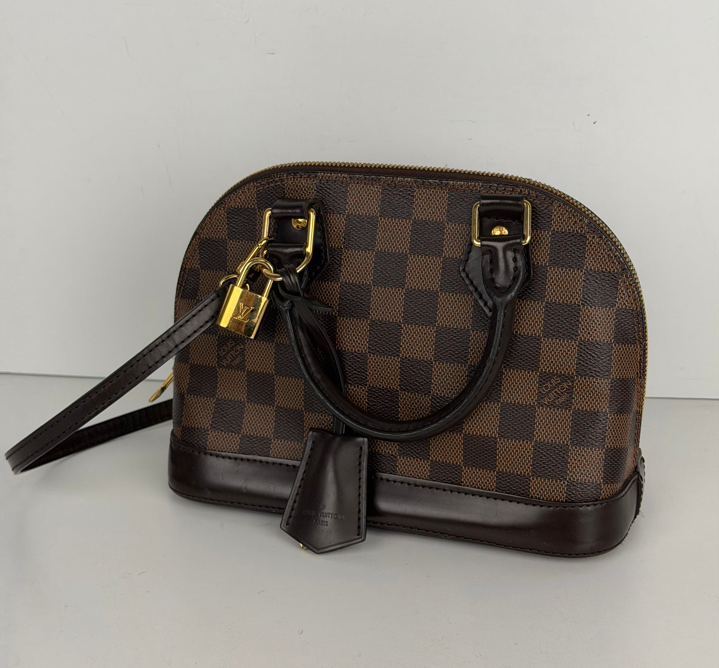 Louis Vuitton Alma BB Bag in Brown Damier Ebene Coated Canvas 2019 S-05