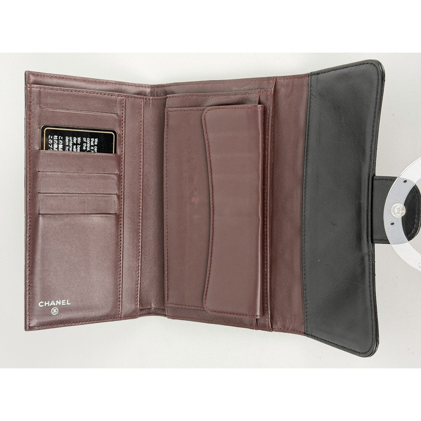 CHANEL Quilted Large Gusset Trifold Flap Wallet Black Leather (2012-2013)