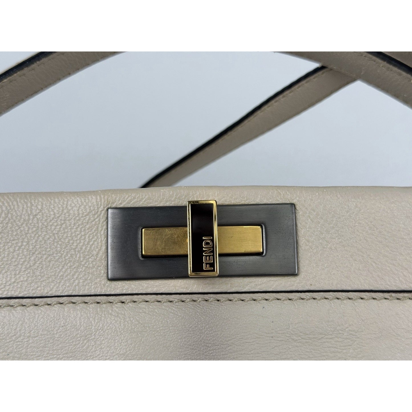 Fendi Peekaboo Bag in Light Beige Calf Leather S01