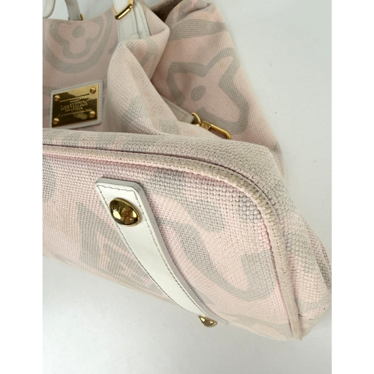 Louis Vuitton Limited Edition Tahitienne Cabas GM Bag Pink Canvas 2008 S
