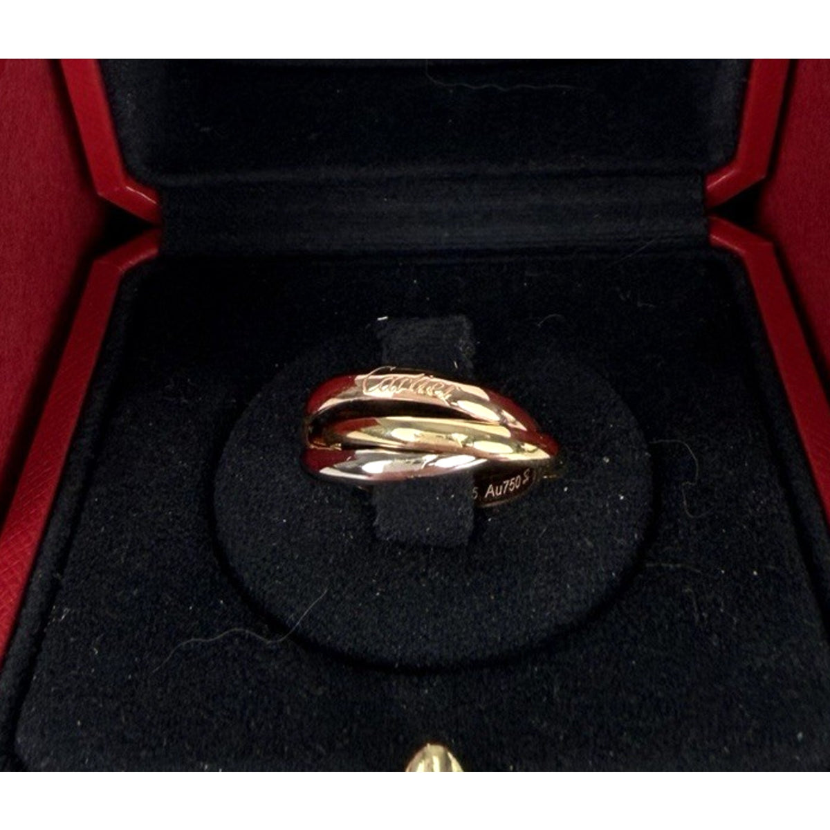 Cartier Trinity Ring in 18k Yellow White Rose Gold Size 7.5 (55)