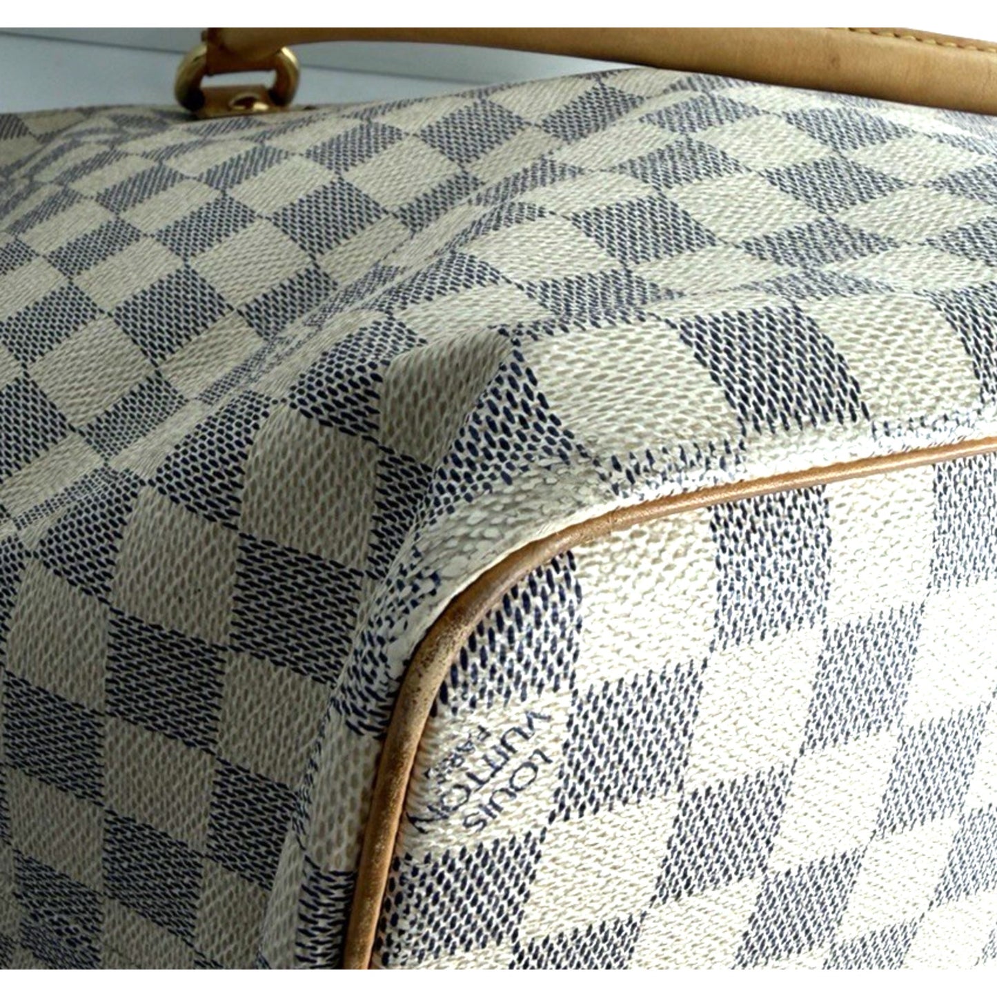 Louis Vuitton Saleya MM Tote Bag in Damier Azur Coated Canvas 2008 S