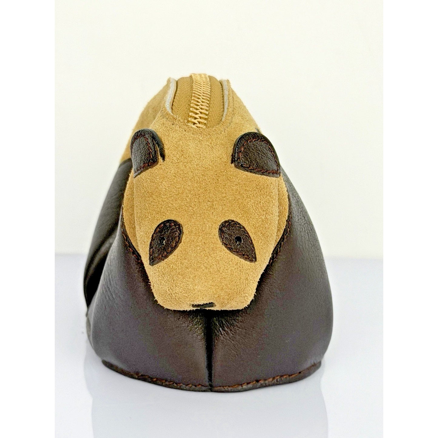 Loewe Panda Leather Suede Coin Purse