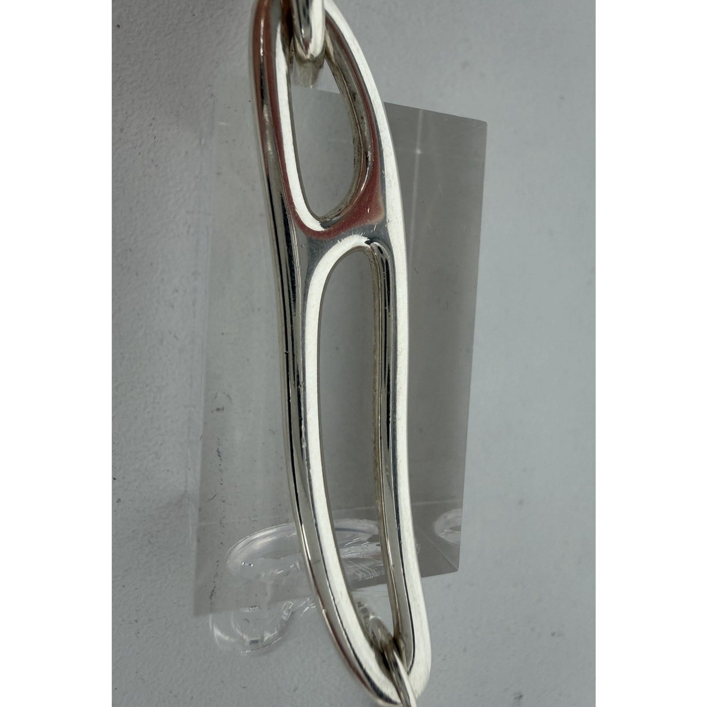 Hermes Chaine d'Ancre Punk Long Necklace in Sterling Silver