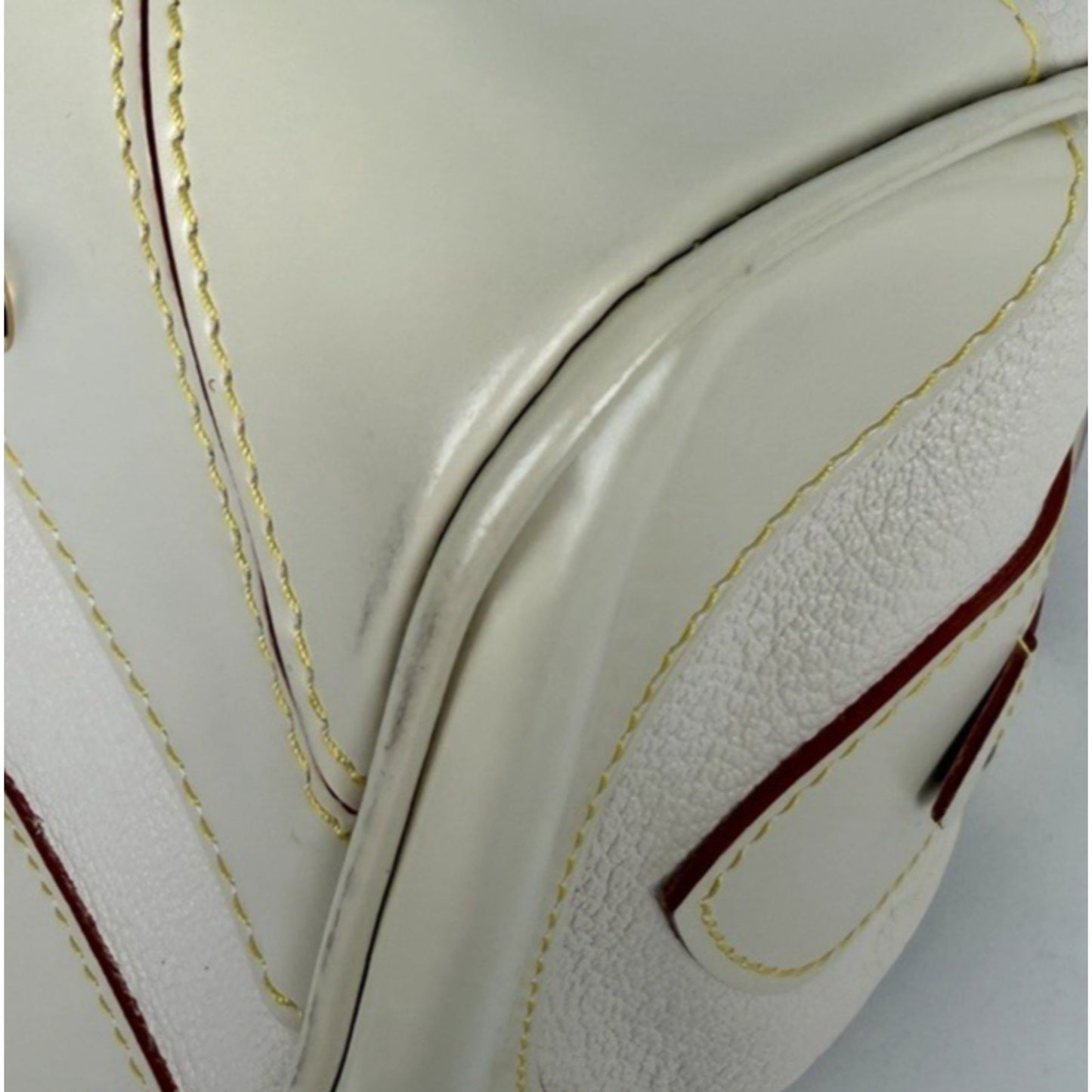 Louis Vuitton Le Radieux Bag in Neutral White Goatskin Leather 2008 S