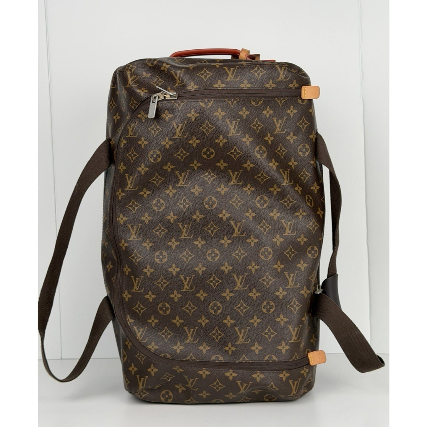 Louis Vuitton Horizon Soft 55 Rolling Duffle Bag in Brown Monogram Canvas 2019