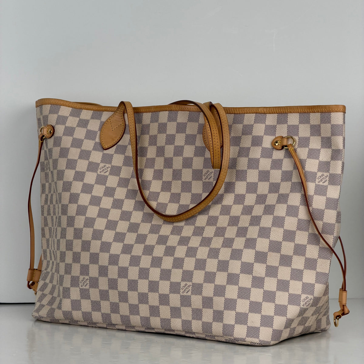 Louis Vuitton Neverfull GM Tote Bag in Damier Azur Coated Canvas 2014 YS12