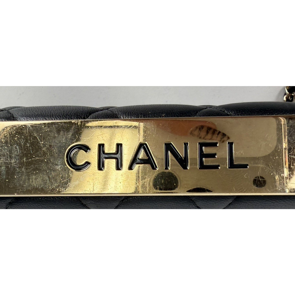 Chanel Trendy CC Wallet on Chain Bag in Black Quilted Lambskin Leather 2022 D5