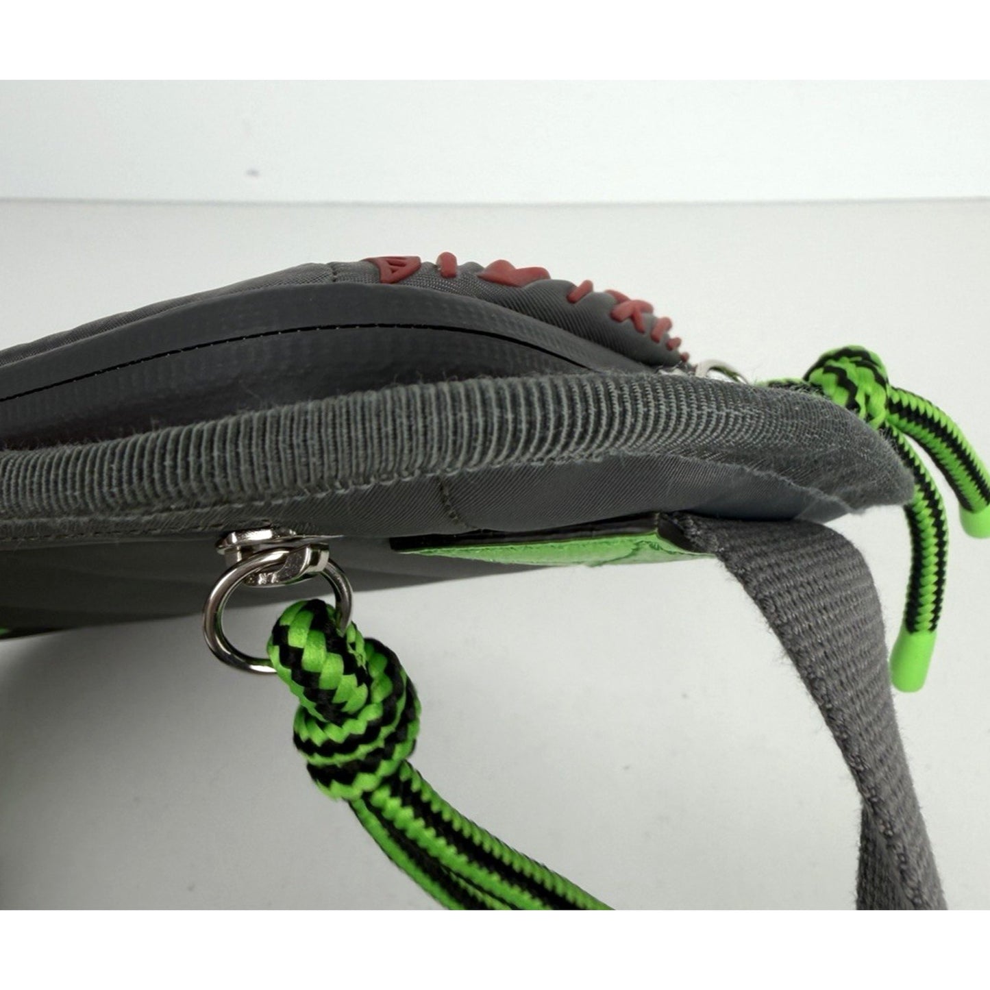 Gucci GG Jersey Nylon and Rubber Belt Bag in Red/Grey/Neon S19