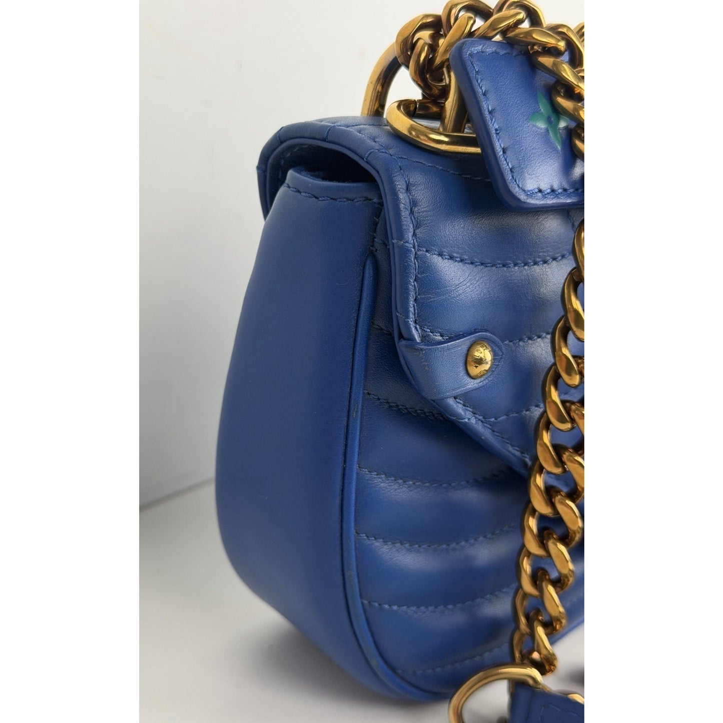 Louis Vuitton New Wave Chain Bag PM Blue Neon Colorful "Vuitton" 2019 F1