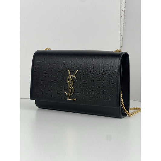 Saint Laurent Kate Medium Black Leather Crossbody Shoulder Bag