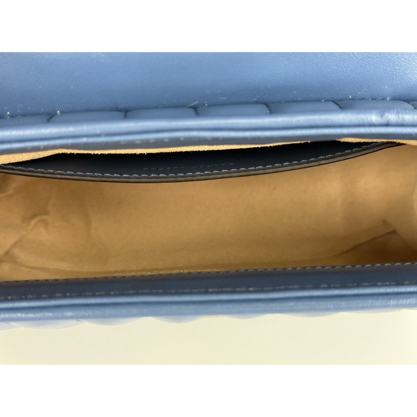 Gucci Double G Blue Leather Matelasse Aria Marmont Mini Top Handle Women's Bag