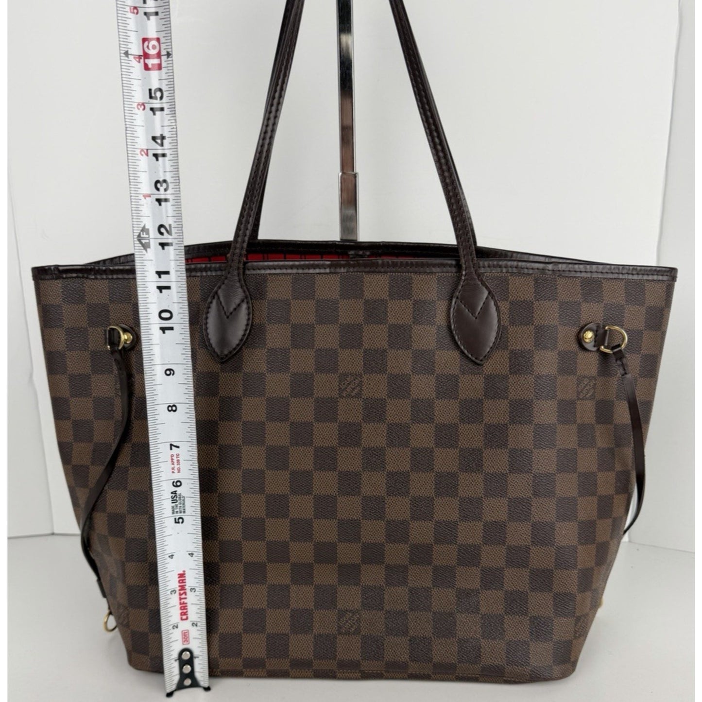Louis Vuitton Neverfull MM Tote Bag in Damier Ebene Coated Canvas 2009 S-19