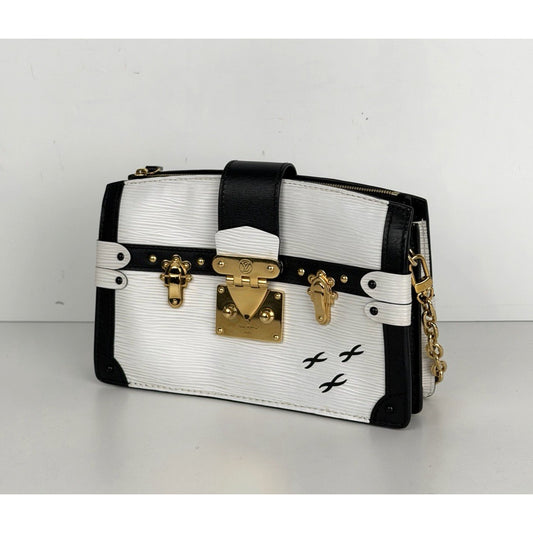 Louis Vuitton Trunk Clutch Crossbody Bag in Black & White Epi Leather NFC C-1