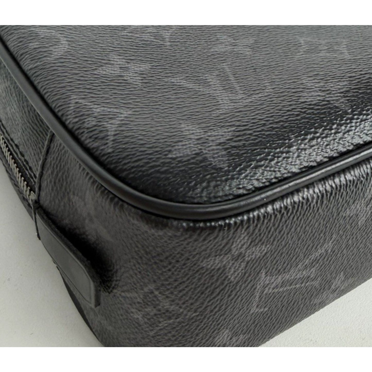 Louis Vuitton Monogram Eclipse Toilet GM Pouch Bag in Black Coated Canvas NFC S