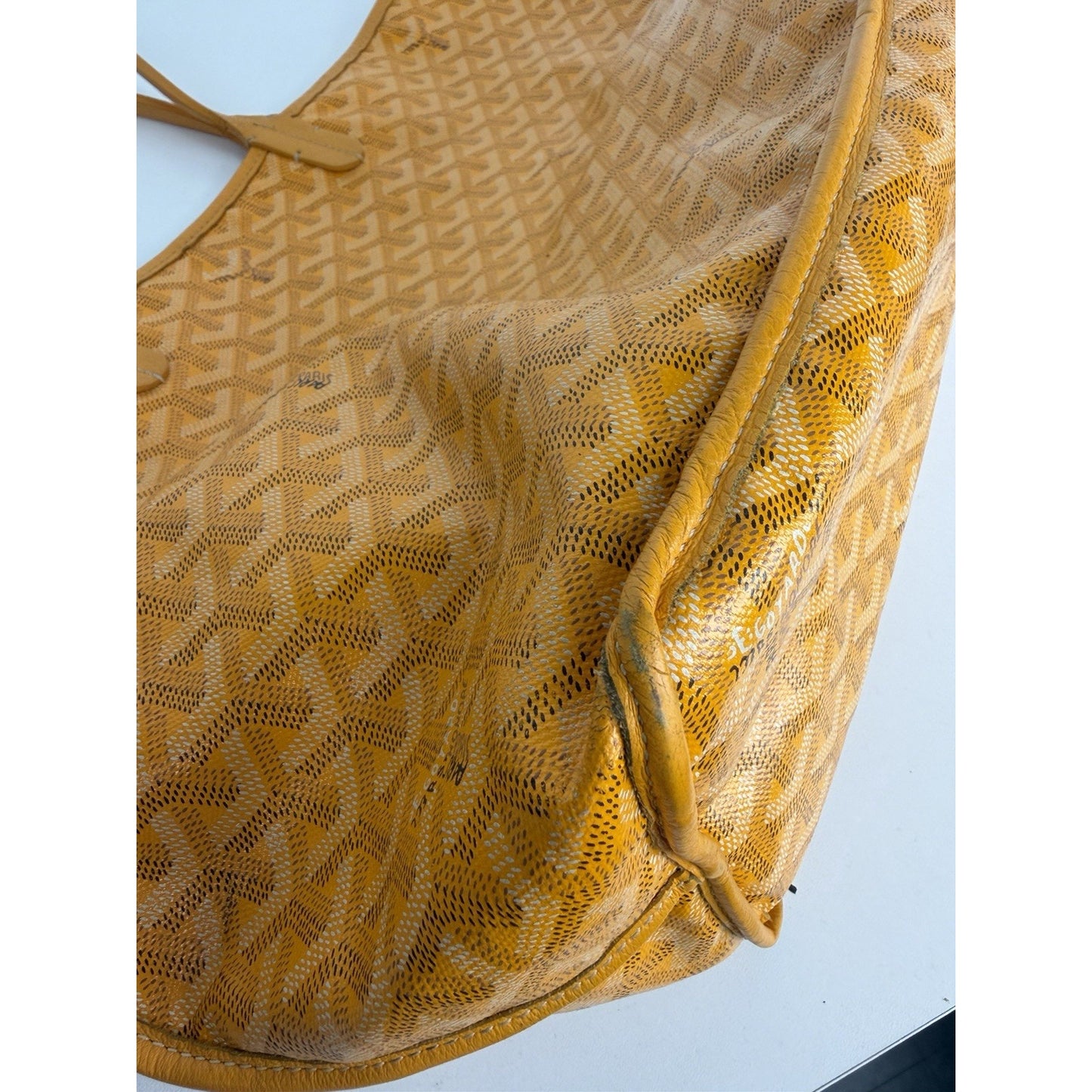 Goyard Saint Louis PM Tote Bag in Sunflower Yellow Goyardine Coated Canvas S