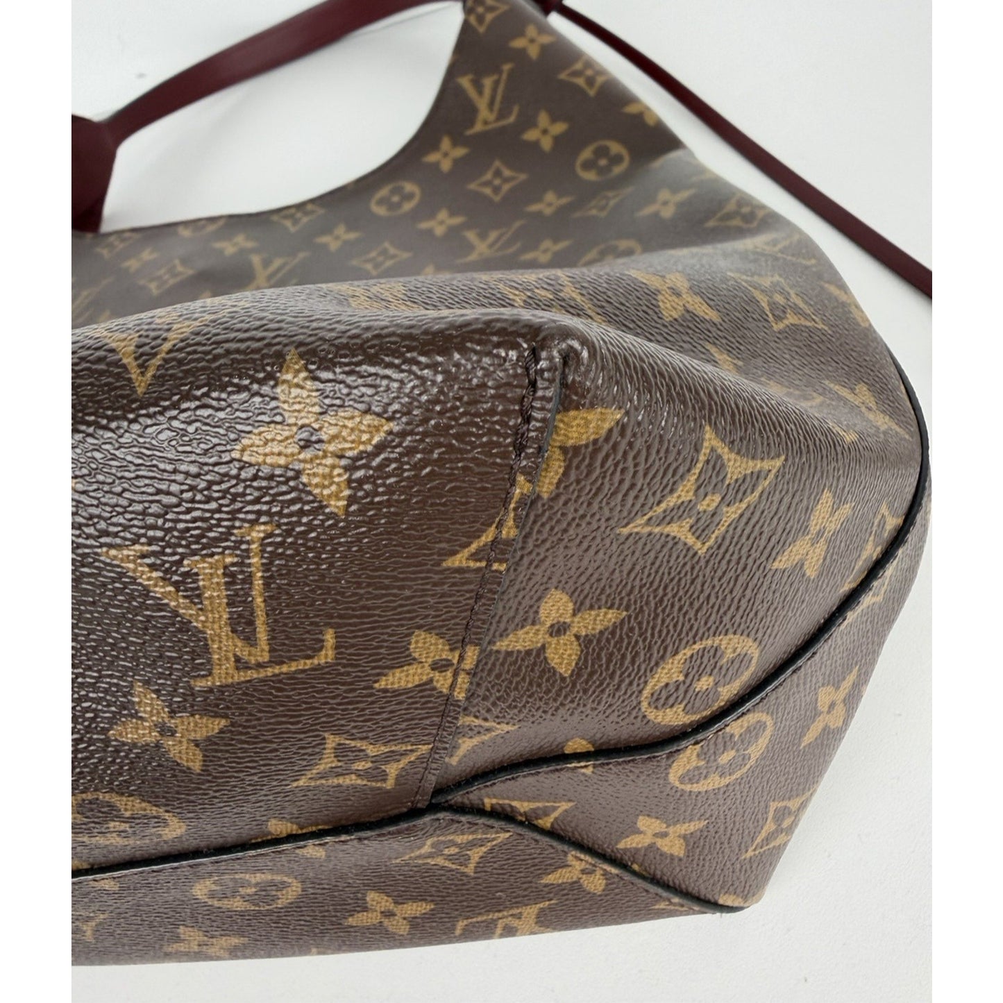 Louis Vuitton Flower Hobo Shoulder Bag in Brown Monogram Coated Canvas 2018 S