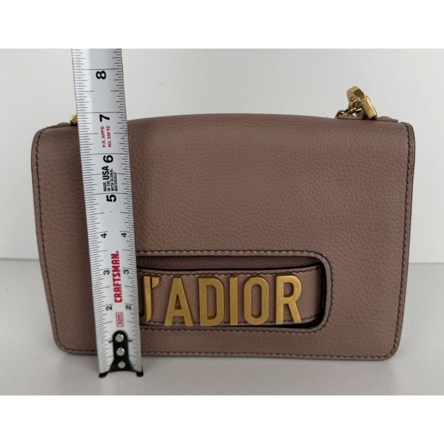 Christian Dior J'Adior Shoulder Medium Bag in Dusty Pink Leather S05